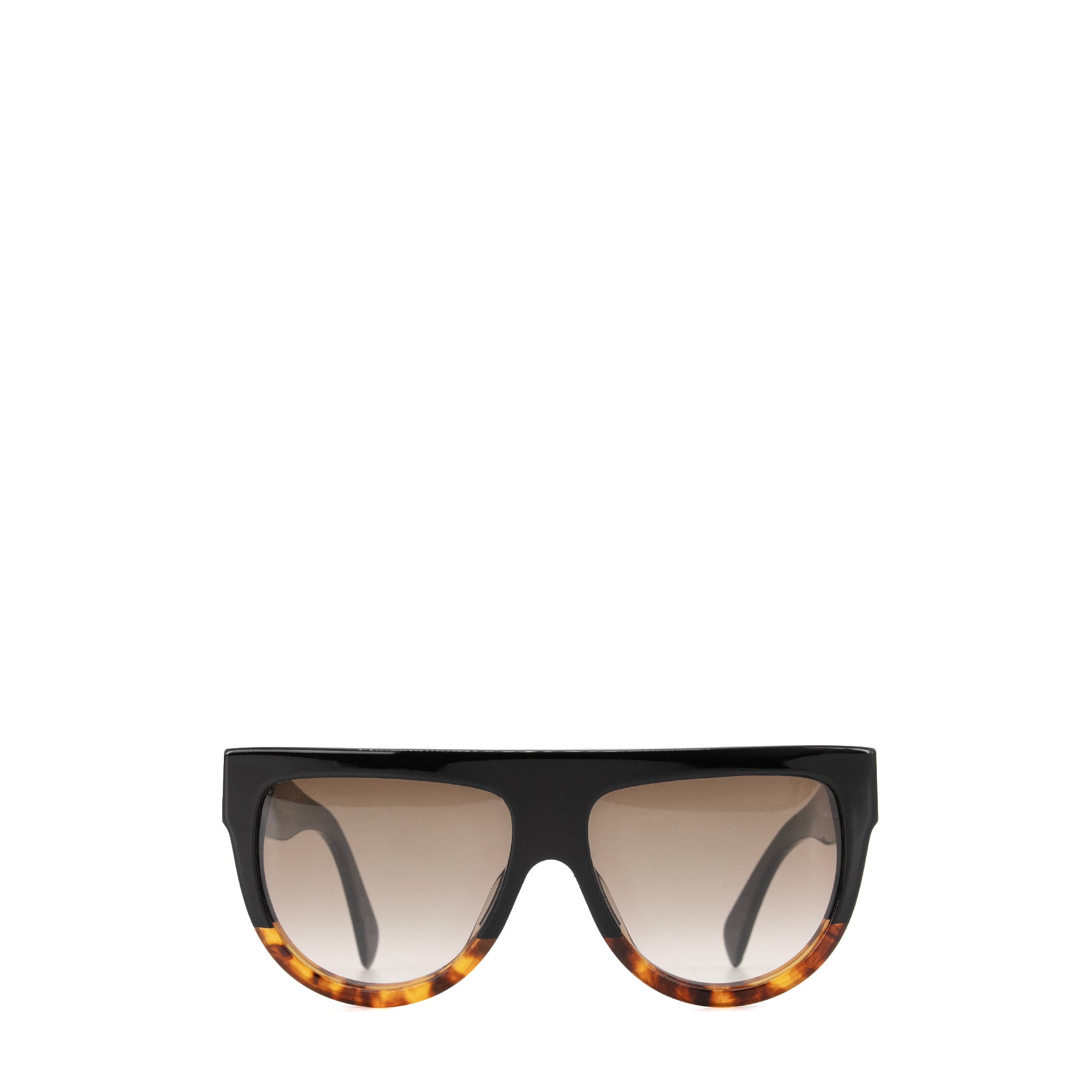 CELINE - Lunettes de soleil Shadow en plastique noir et marron