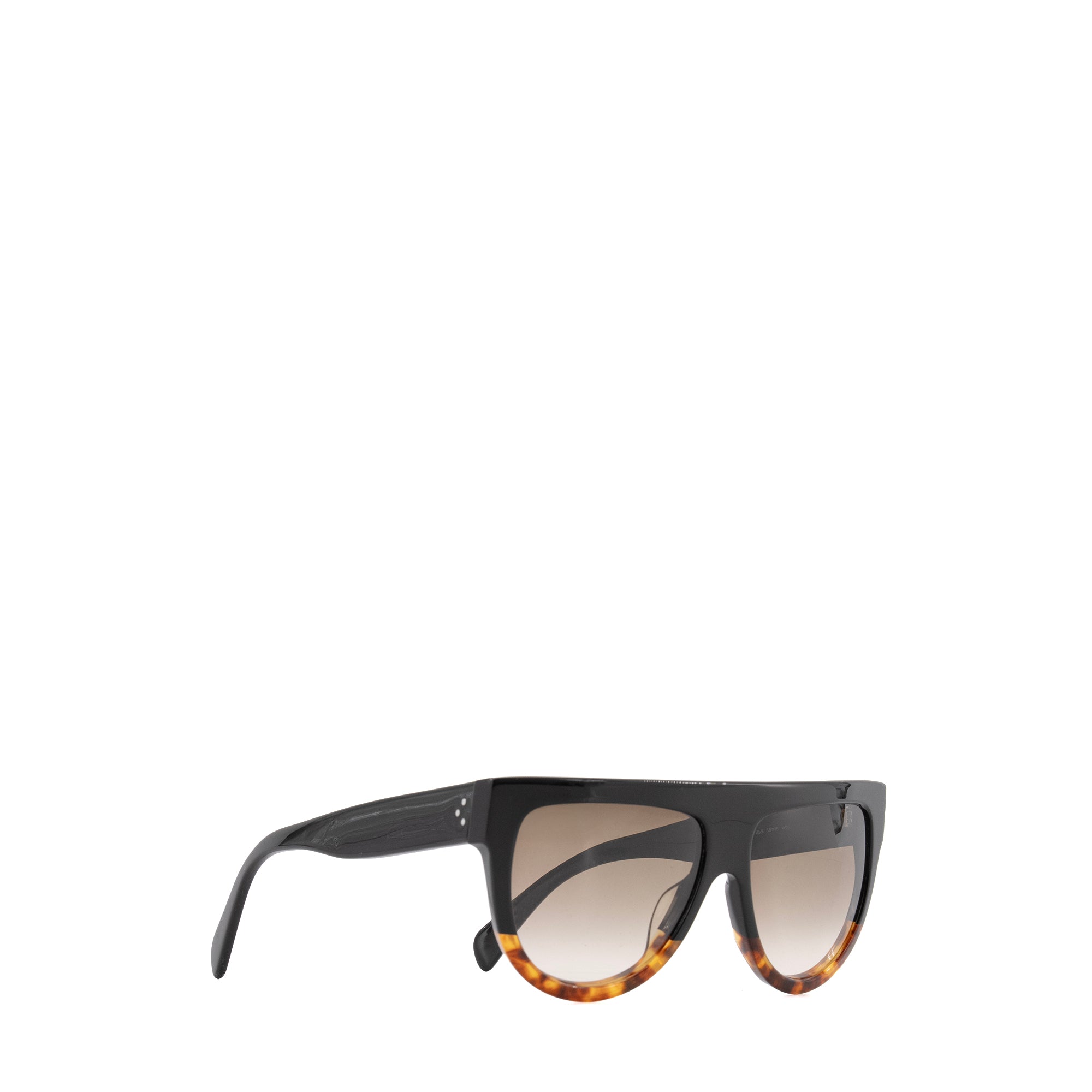 CELINE - Lunettes de soleil Shadow en plastique noir et marron