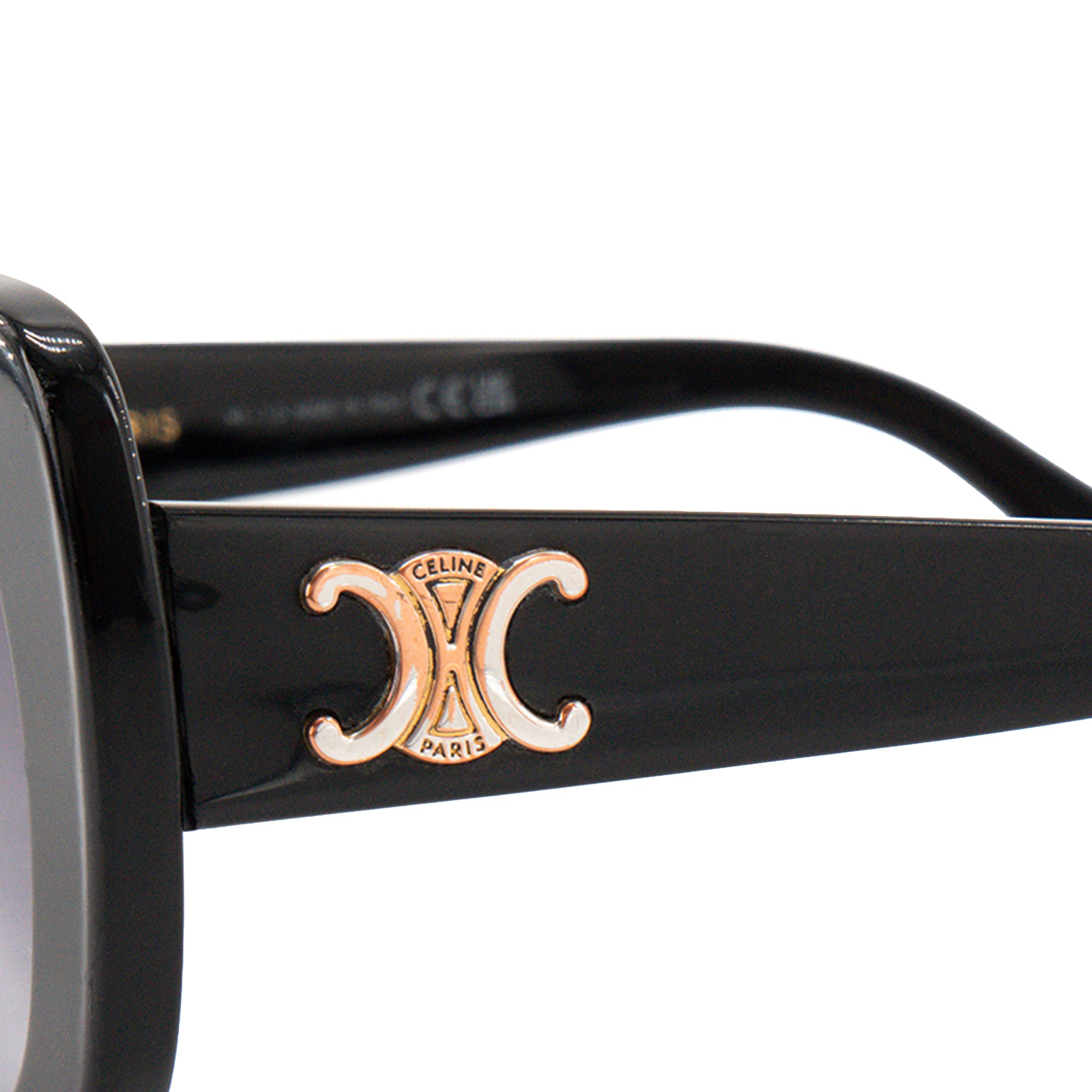 CELINE - Lunettes de soleil Triomphe Celine en acétate noire