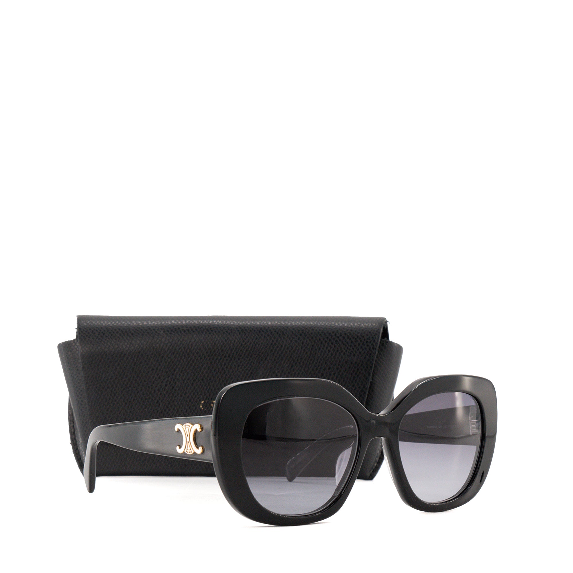CELINE - Lunettes de soleil Triomphe Celine en acétate noire