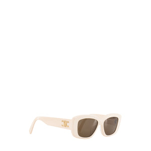 CELINE - Lunettes de soleil Triomphe Celine en plastique beige