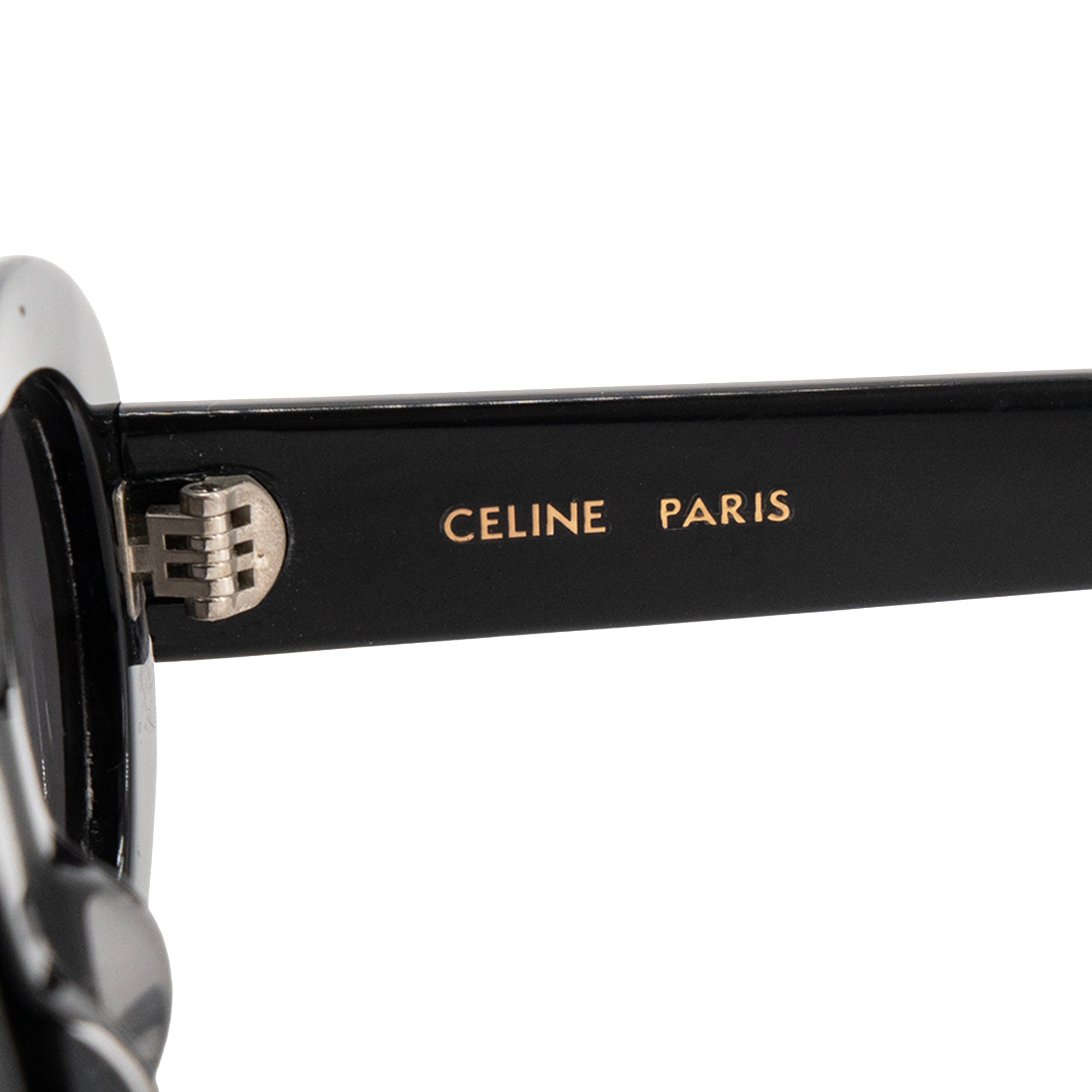 CELINE - Lunettes de soleil Triomphe oval Celine en acétate noir