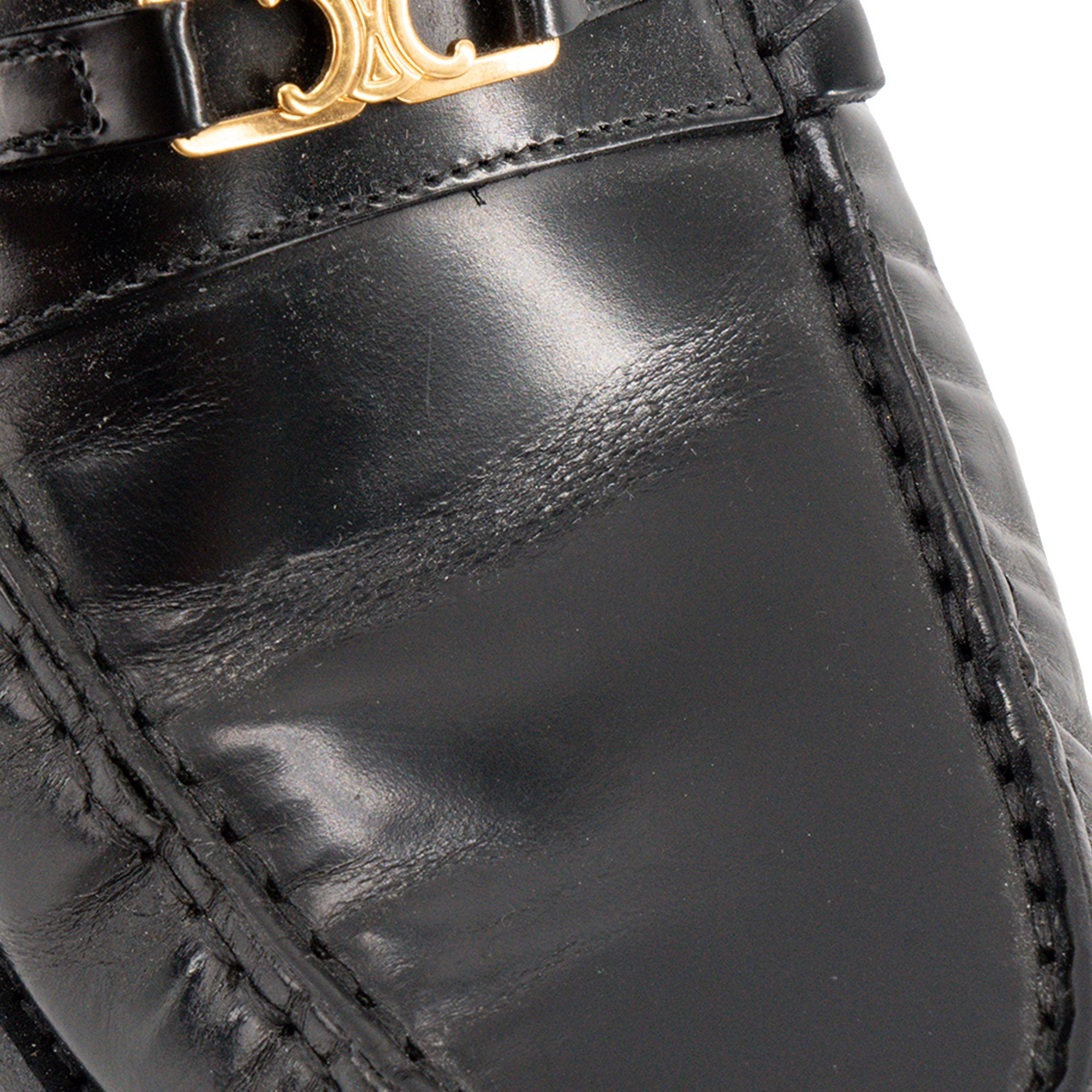 CELINE - Mocassins Triomphe Celine en cuir noir (T39)