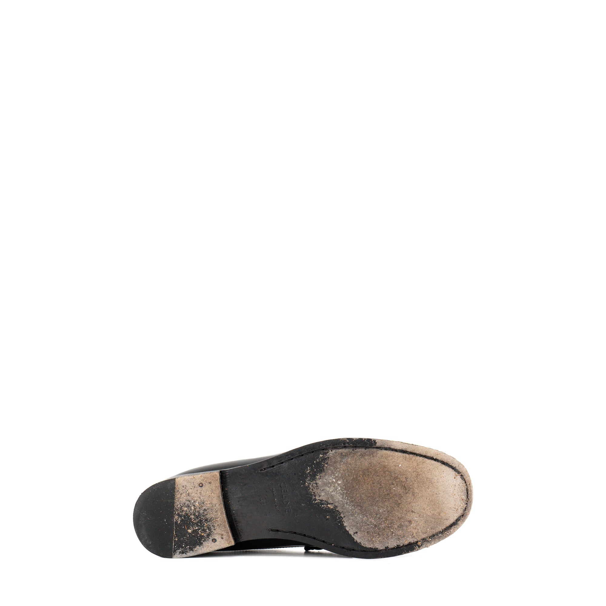 CELINE - Mocassins Triomphe Celine en cuir noir (T39)
