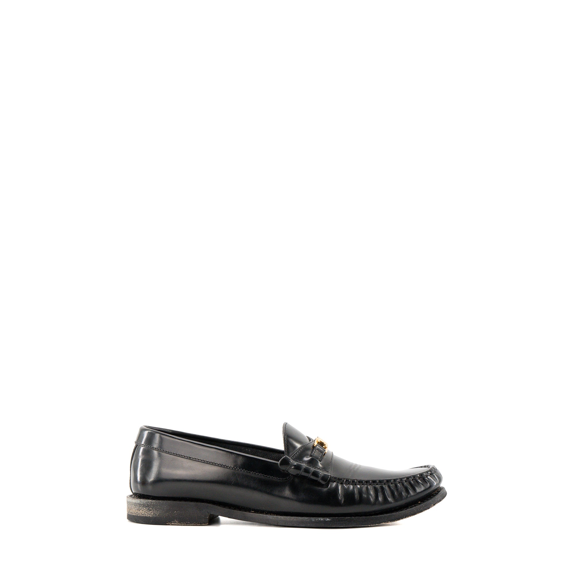 CELINE - Mocassins Triomphe Celine en cuir noir (T39)