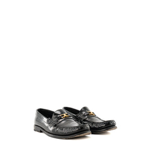 CELINE - Mocassins Triomphe Celine en cuir noir (T39)