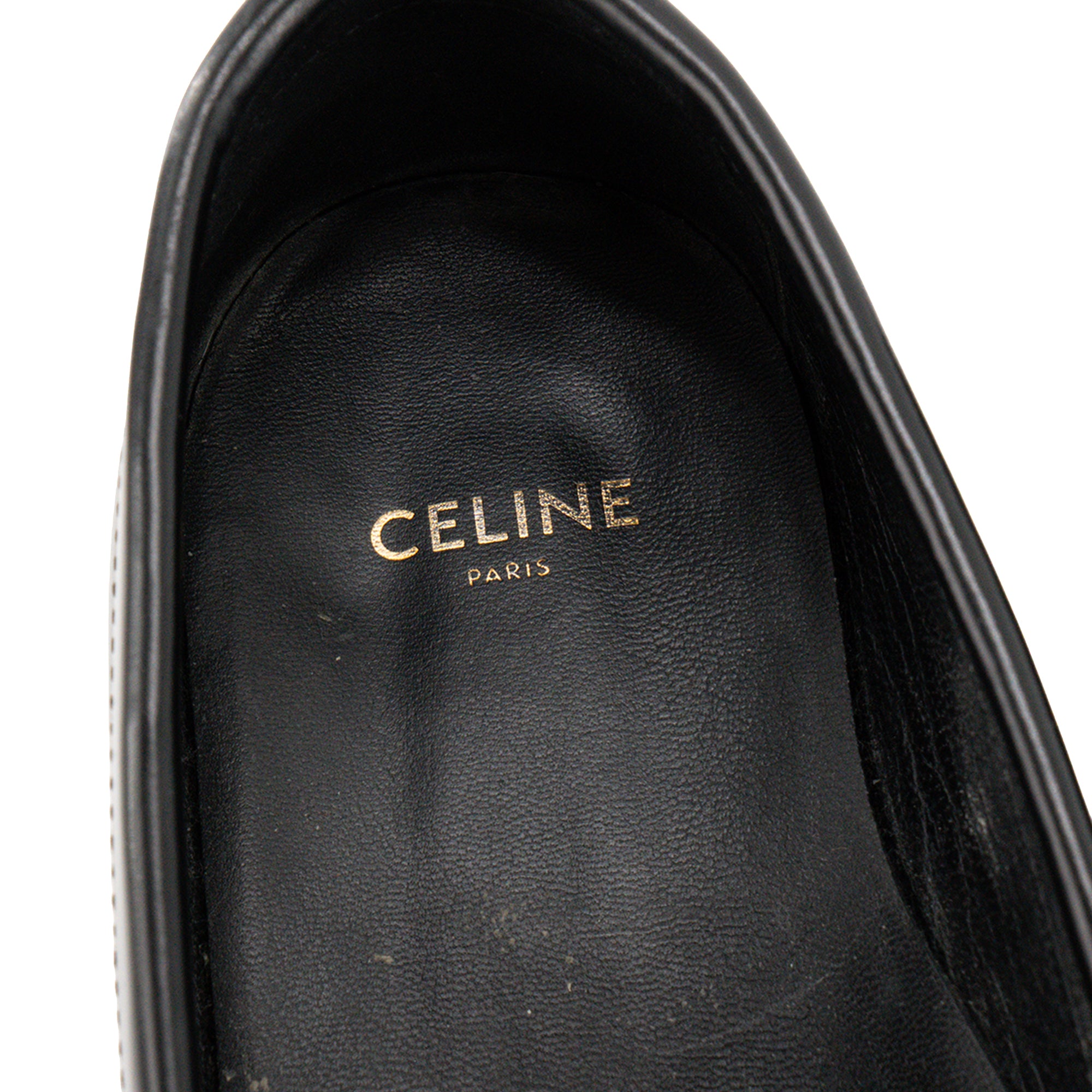 CELINE - Mocassins Triomphe Celine en cuir noir (T39)