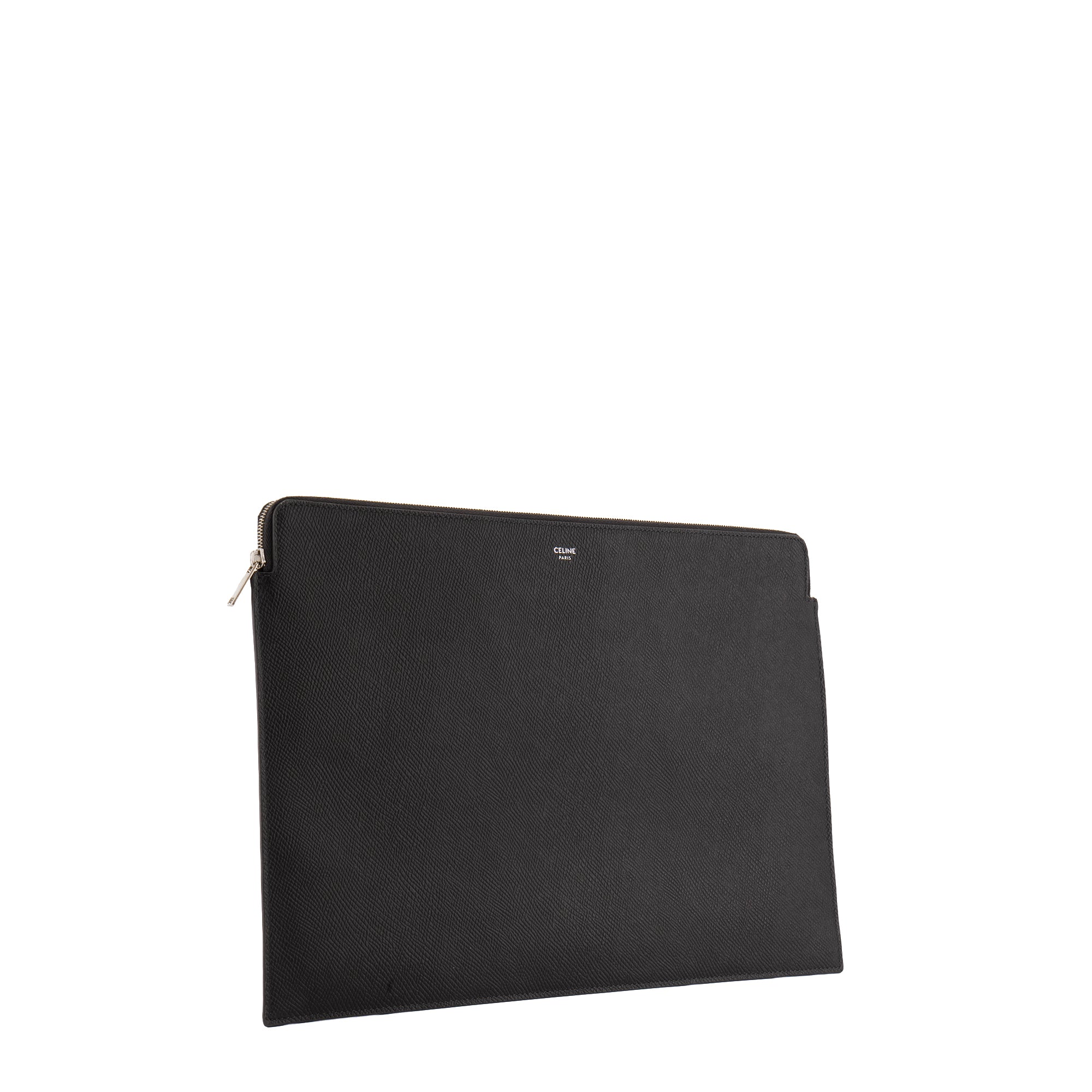 CELINE - Pochette Celine en cuir grainé noir