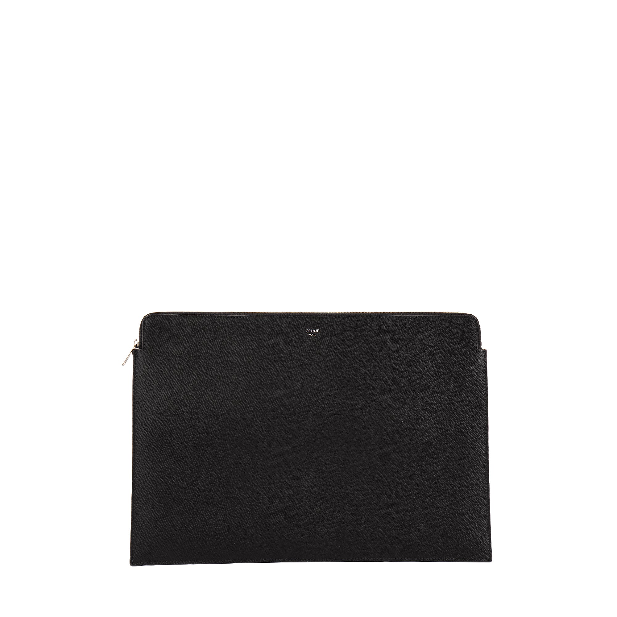 CELINE - Pochette Celine en cuir grainé noir