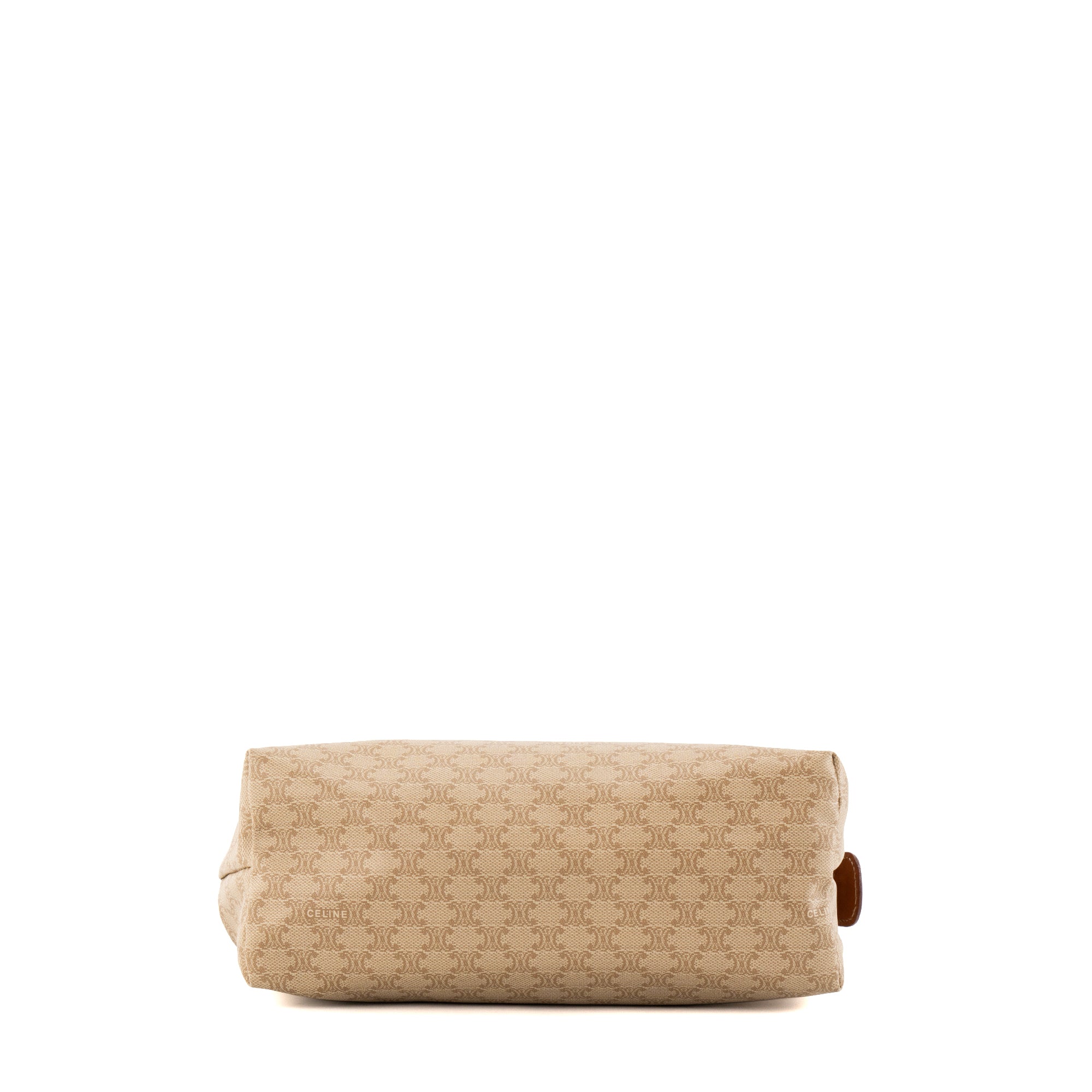 CÉLINE - Pochette Celine en toile enduite macadam beige vintage