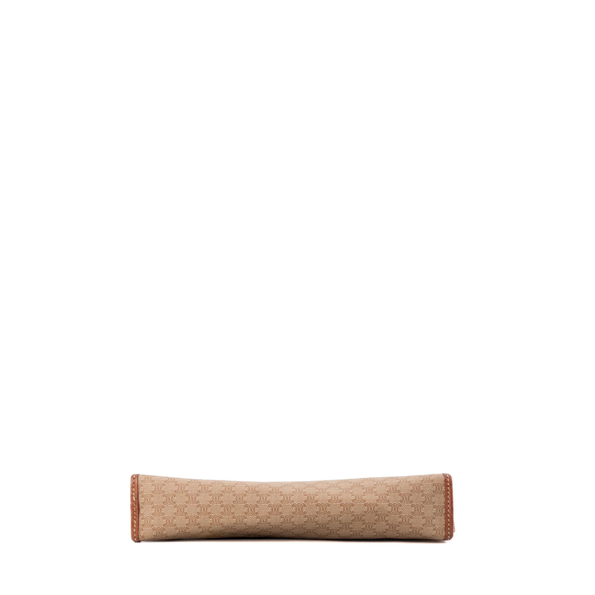 CELINE - Pochette Celine en toile enduite macadam beige vintage