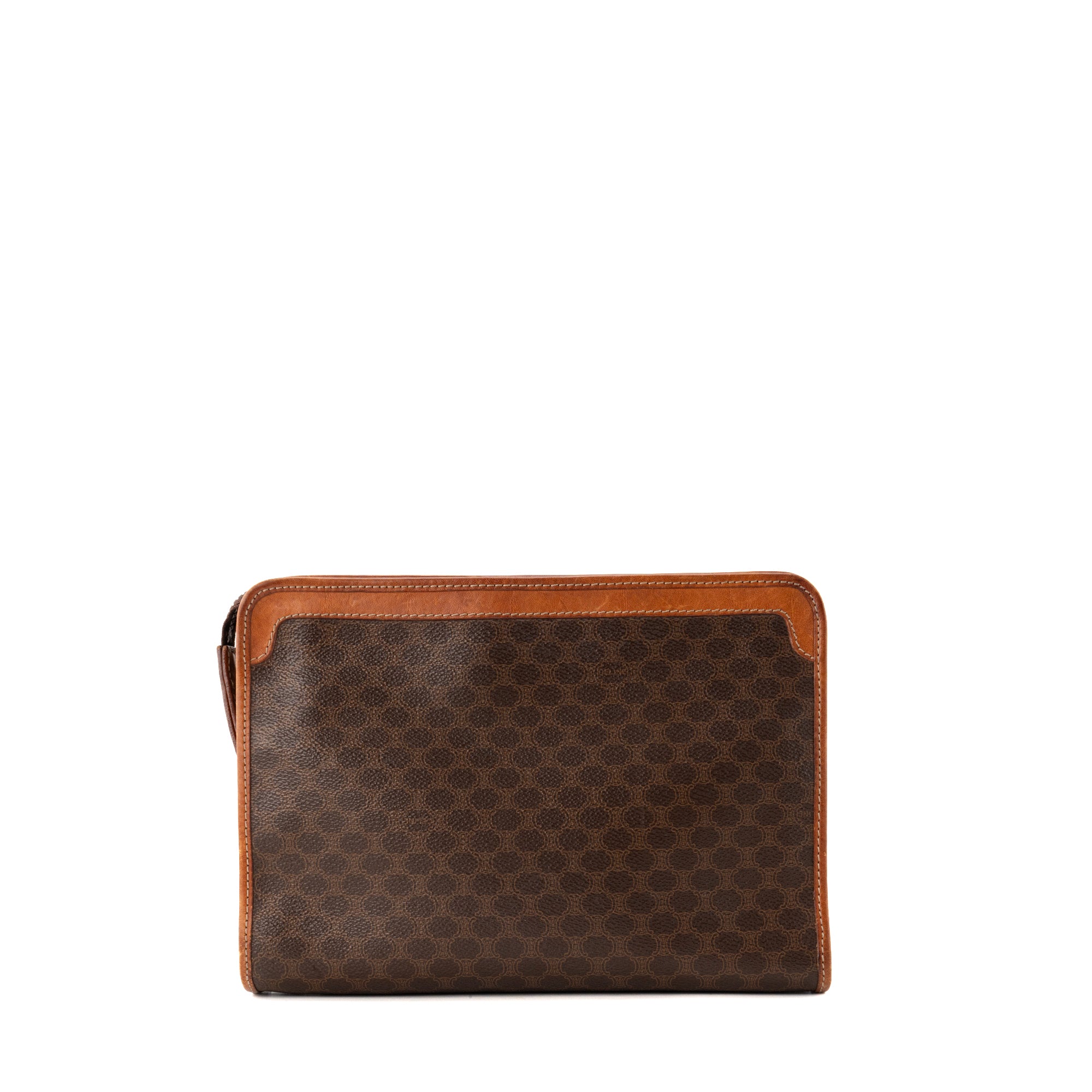 CÉLINE - Pochette Celine en toile enduite macadam marron vintage