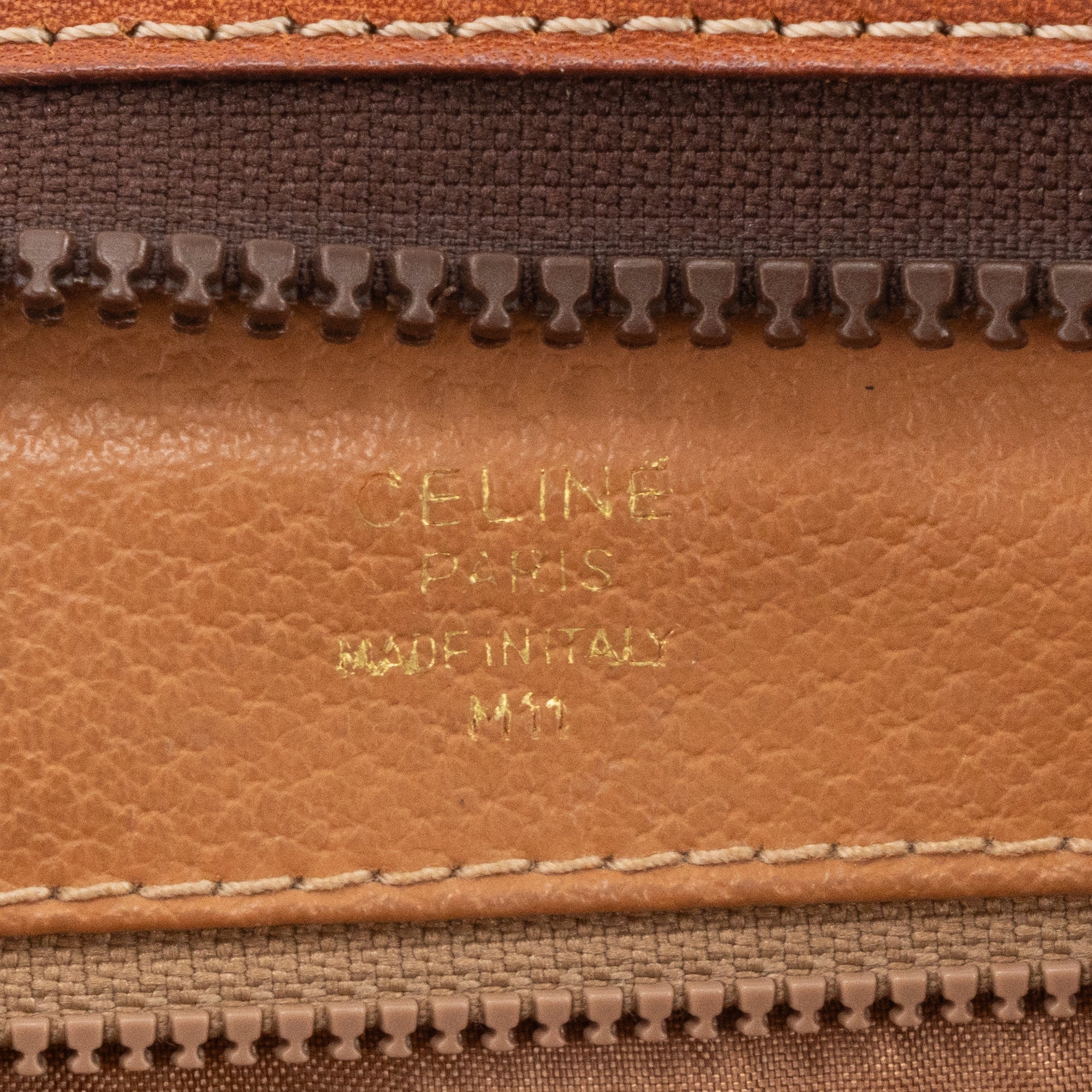 CÉLINE - Pochette Celine en toile enduite macadam marron vintage