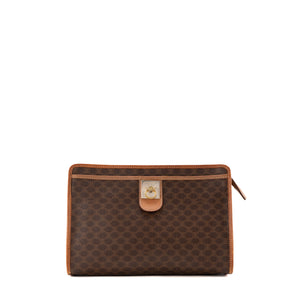 CÉLINE - Pochette Celine en toile enduite macadam marron vintage