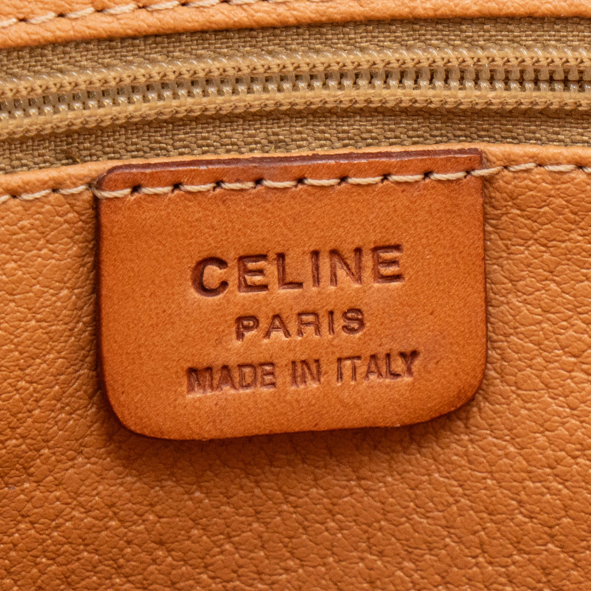 CÉLINE - Pochette Celine en toile enduite macadam marron vintage