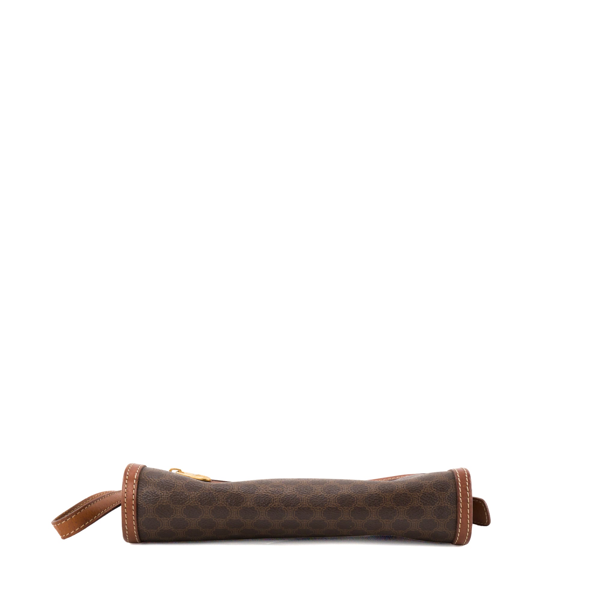 CÉLINE - Pochette Celine en toile enduite macadam marron vintage