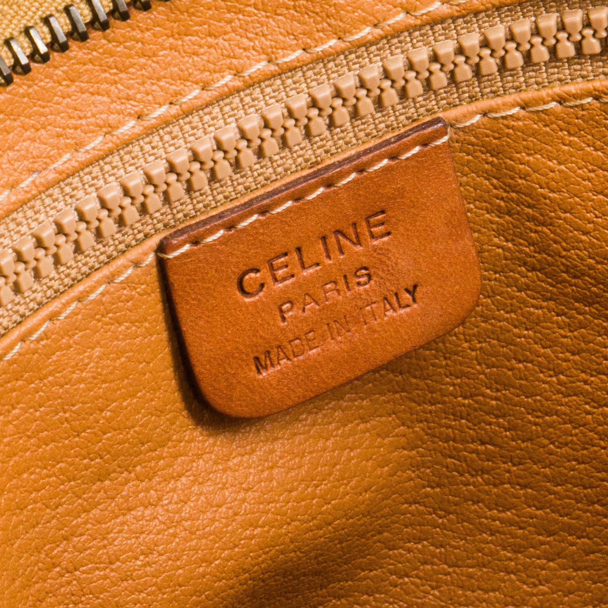 CÉLINE - Pochette Celine en toile enduite macadam marron vintage