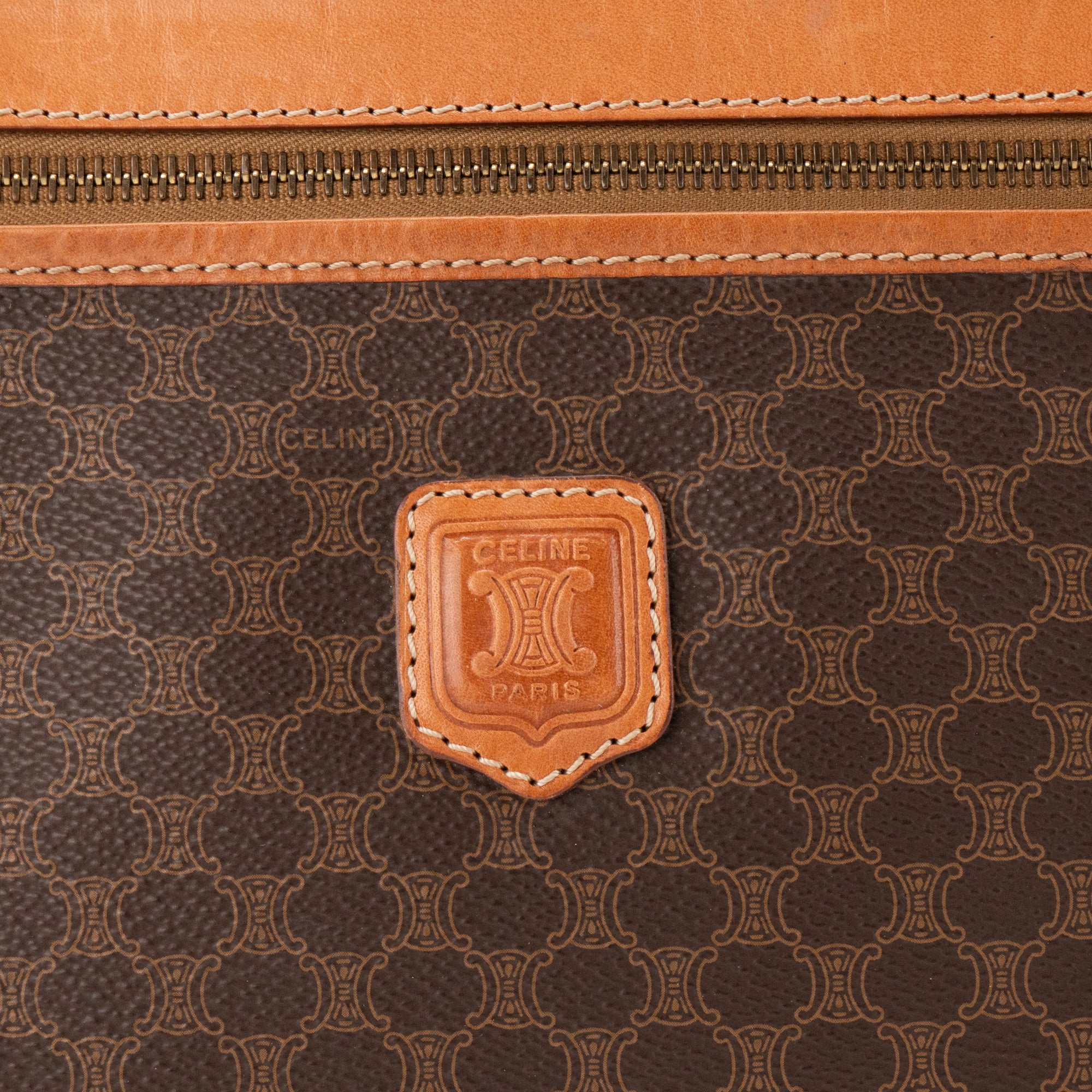 CELINE - Pochette Celine en toile enduite macadam vintage