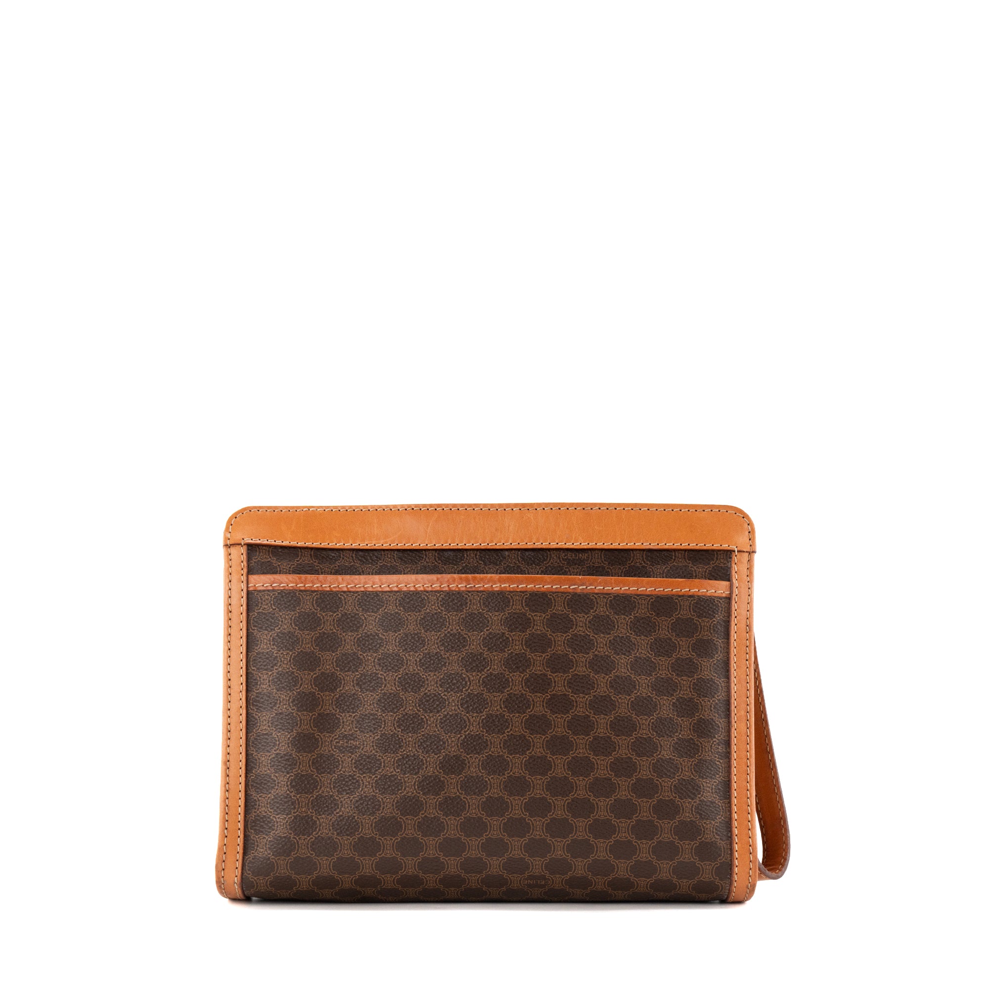 CELINE - Pochette Celine en toile enduite macadam vintage