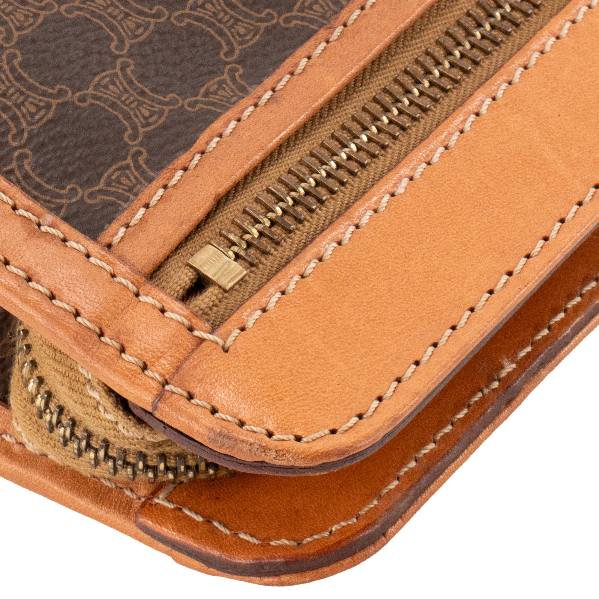 CELINE - Pochette Celine en toile enduite macadam vintage