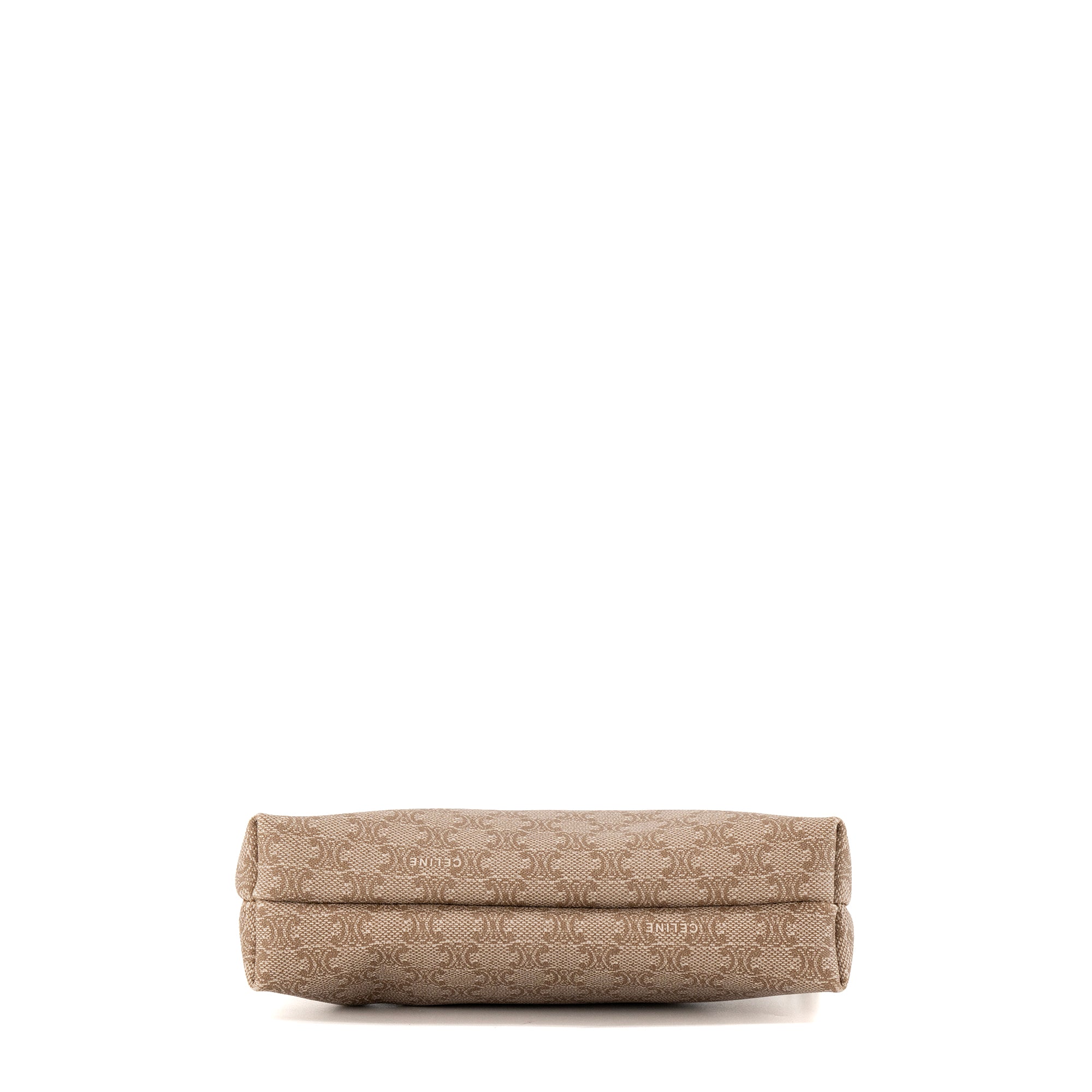 CELINE - Pochette Celine en toile monogrammée beige vintage