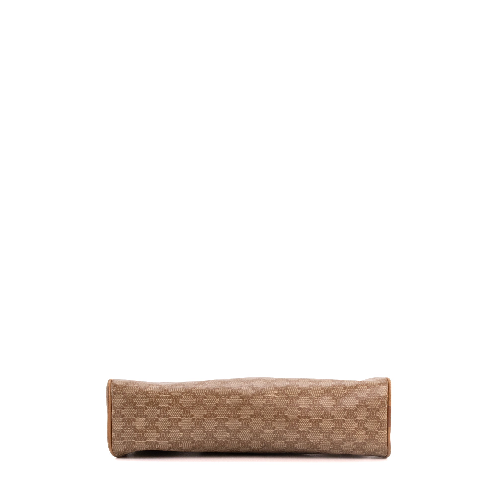 CELINE - Pochette Celine en toile monogrammée beige vintage