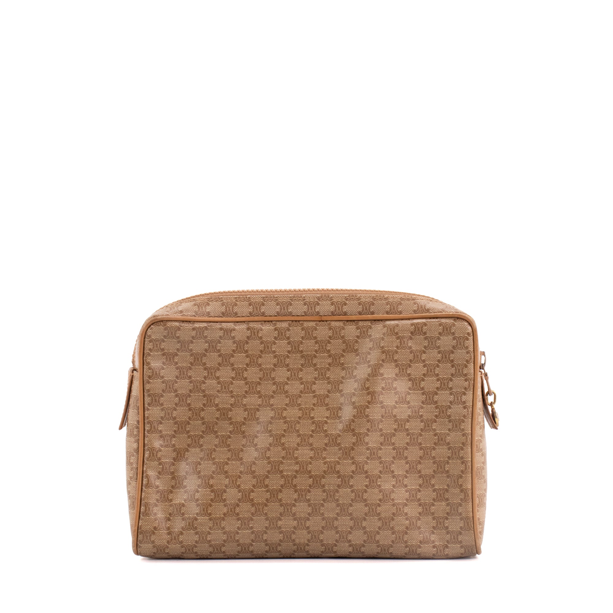 CELINE - Pochette Celine en toile monogrammée beige vintage