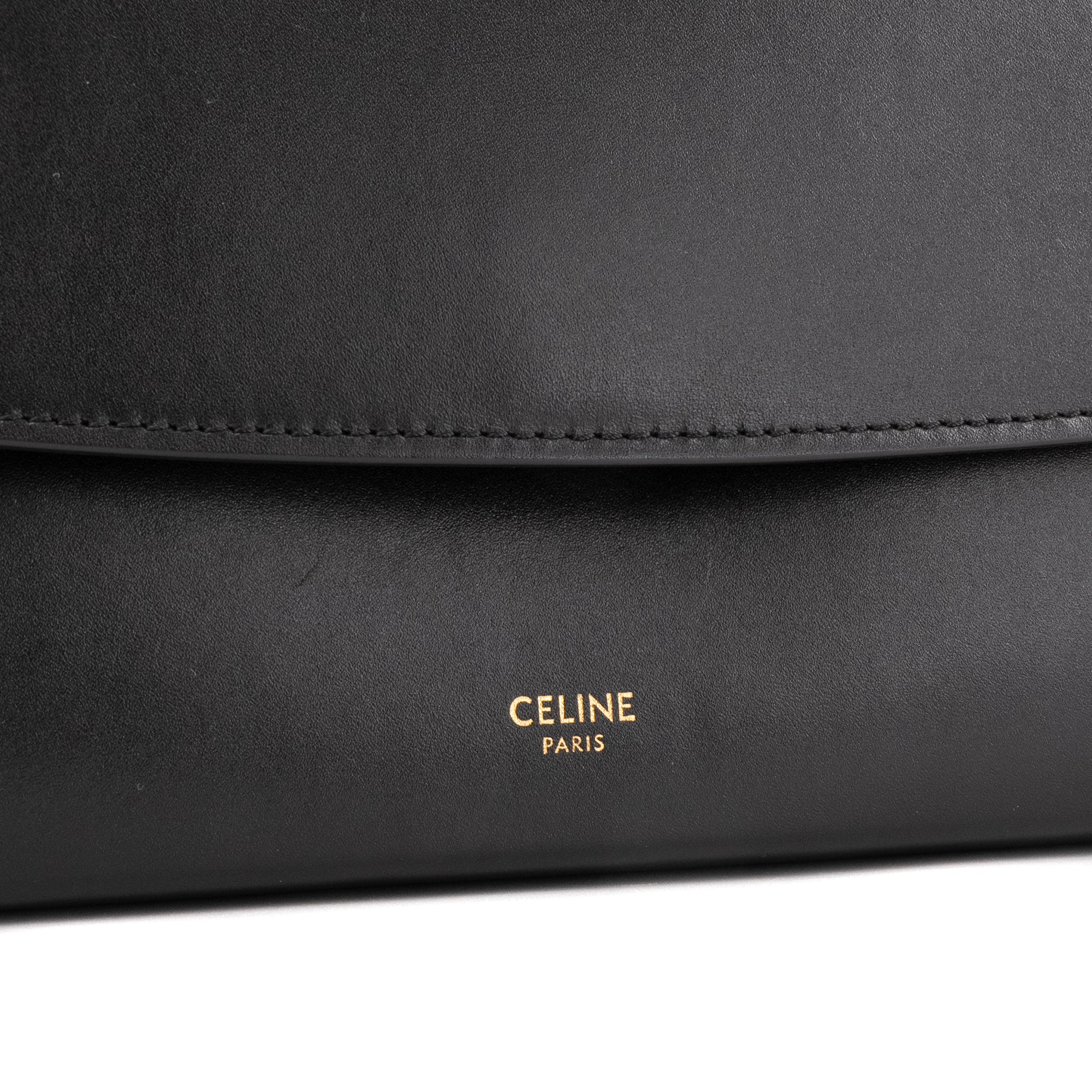 CELINE - Pochette Celine en cuir lisse noir