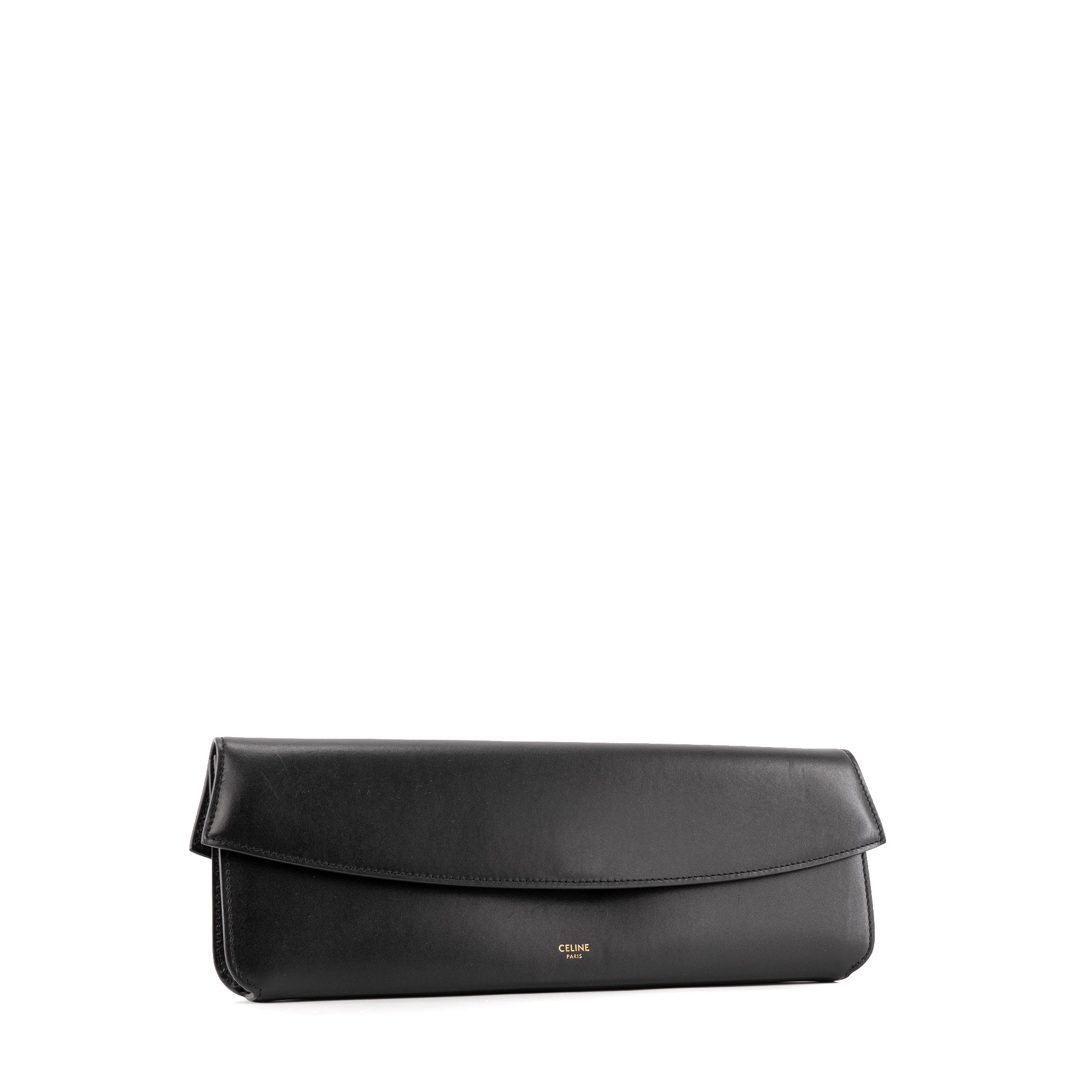 CELINE - Pochette Celine en cuir lisse noir