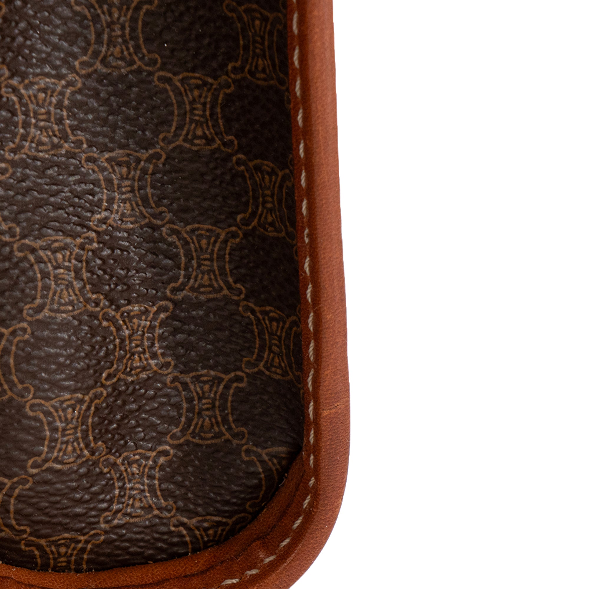 CÉLINE - Pochette GM Celine en toile enduite macadam marron vintage