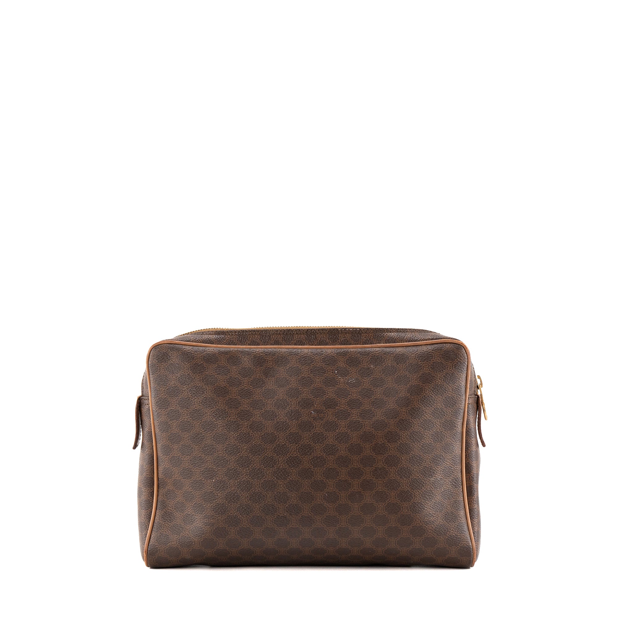 CELINE - Pochette GM Celine en toile enduite macadam marron vintage