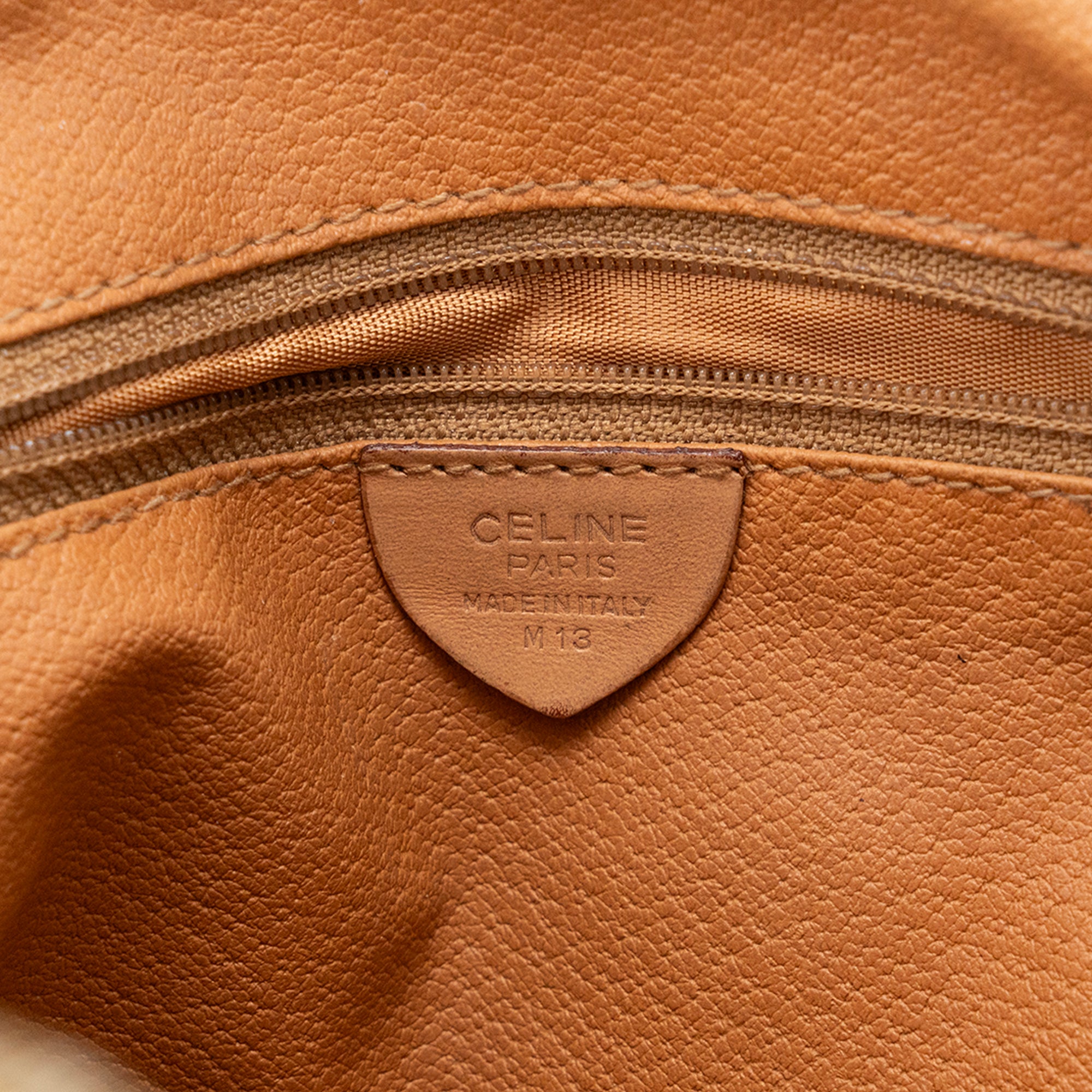 CELINE - Pochette GM Celine en toile enduite macadam marron vintage