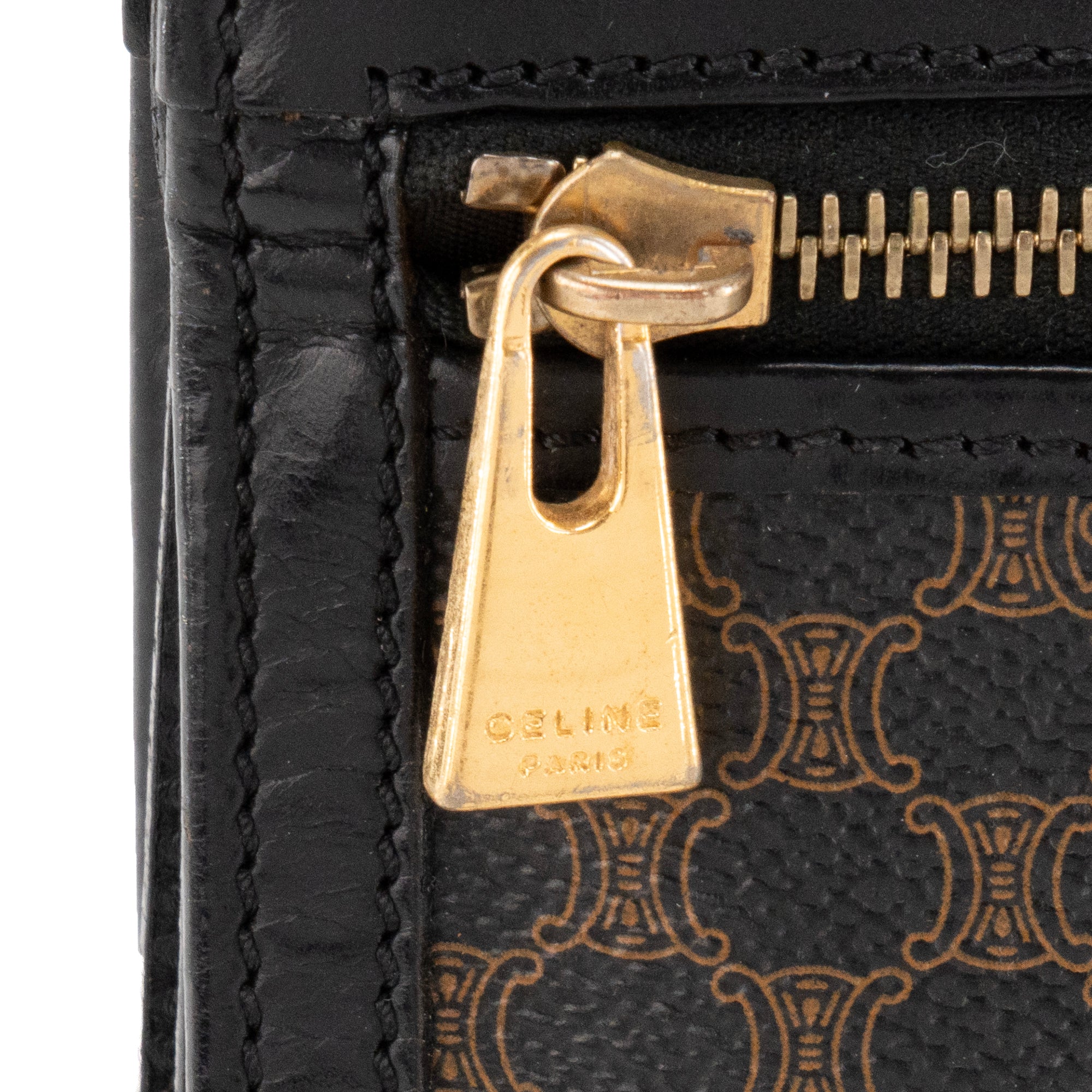 CELINE - Pochette GM Celine en toile enduite macadam vintage