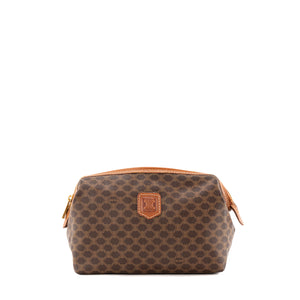 CELINE - Pochette Triomphe Celine en toile enduite macadam marron vintage