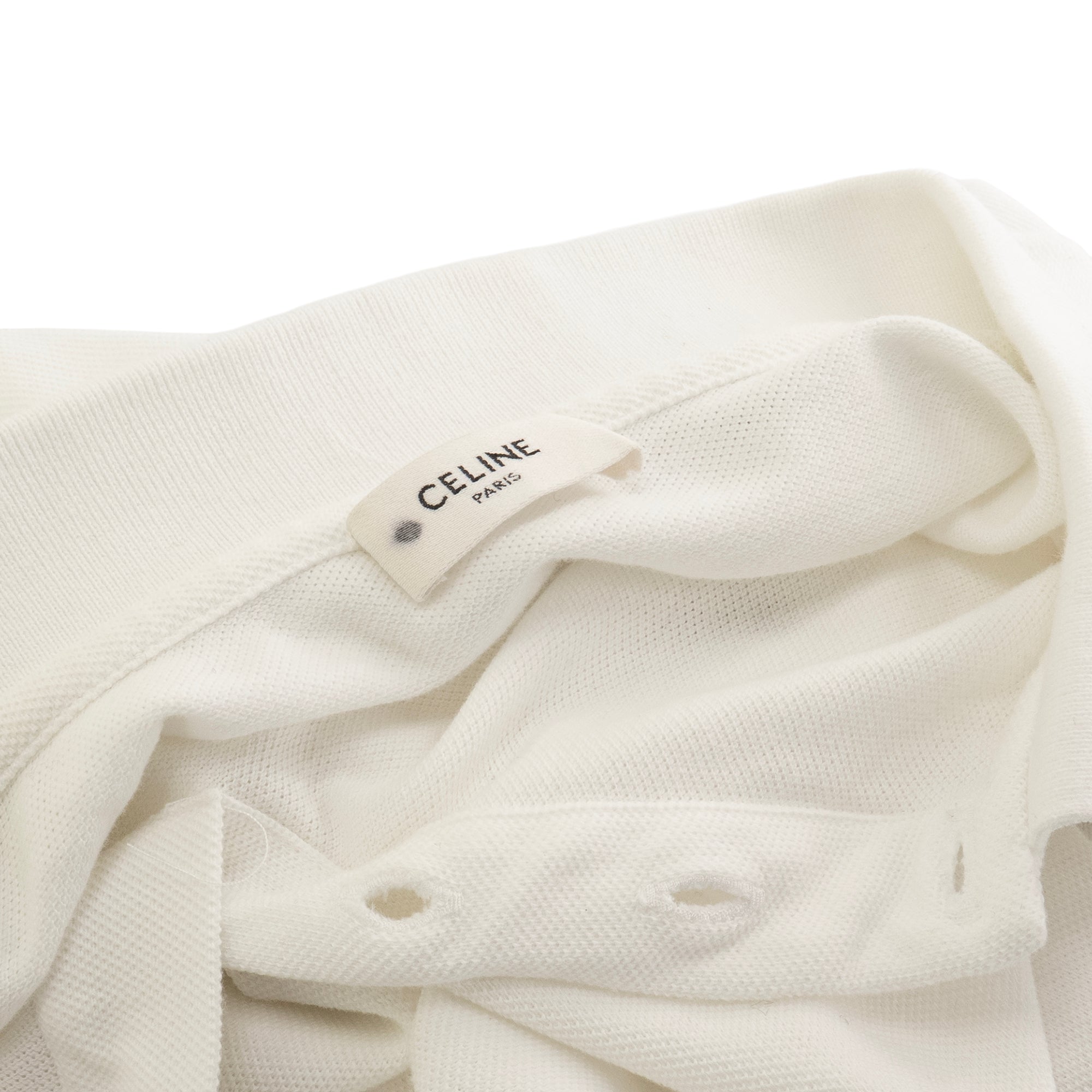 CELINE - Polo shirt Classic Celine en coton blanc et noir (L)