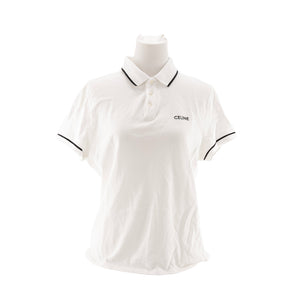 CELINE - Polo shirt Classic Celine en coton blanc et noir (L)