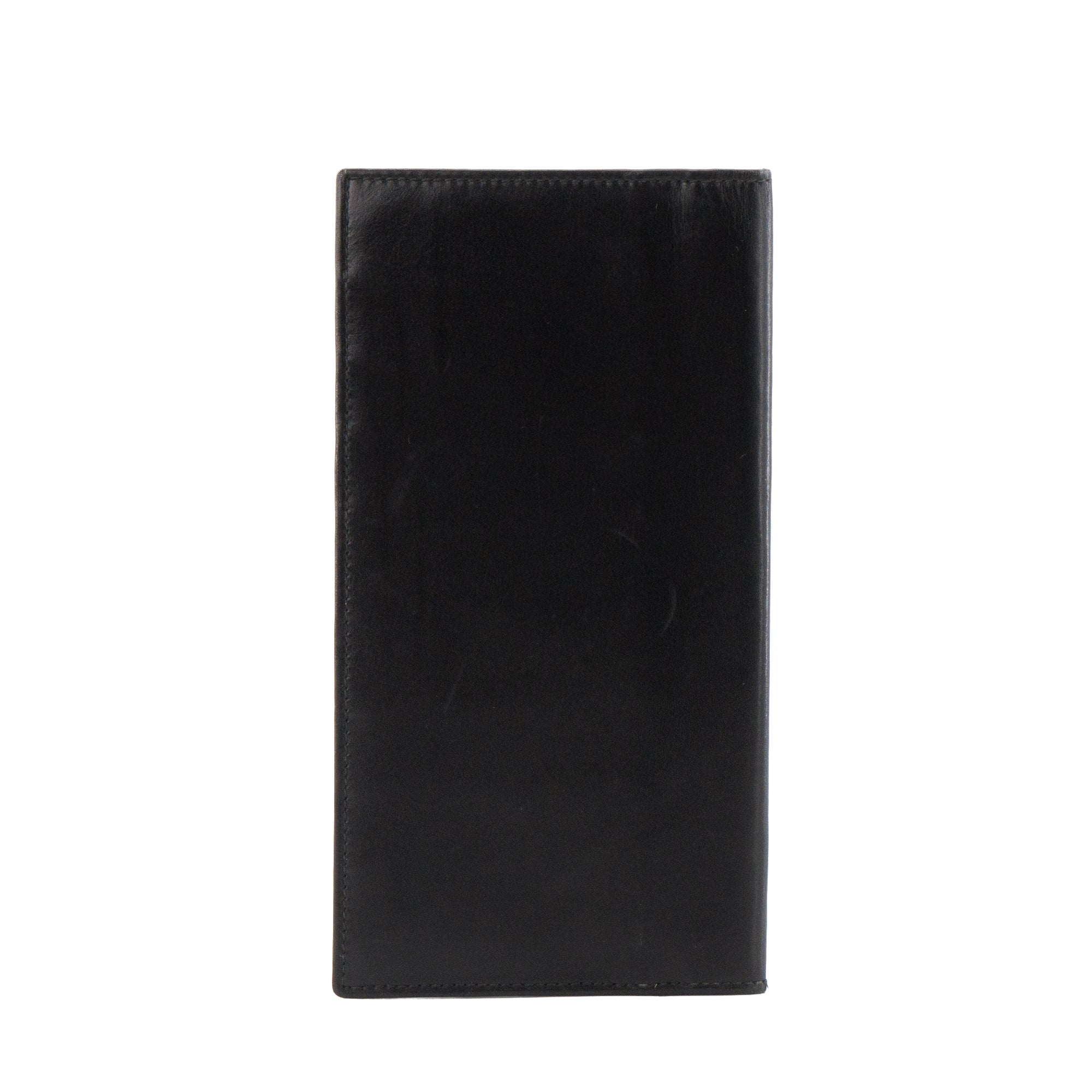 CELINE - Portefeuille Celine en cuir  lisse noir vintage