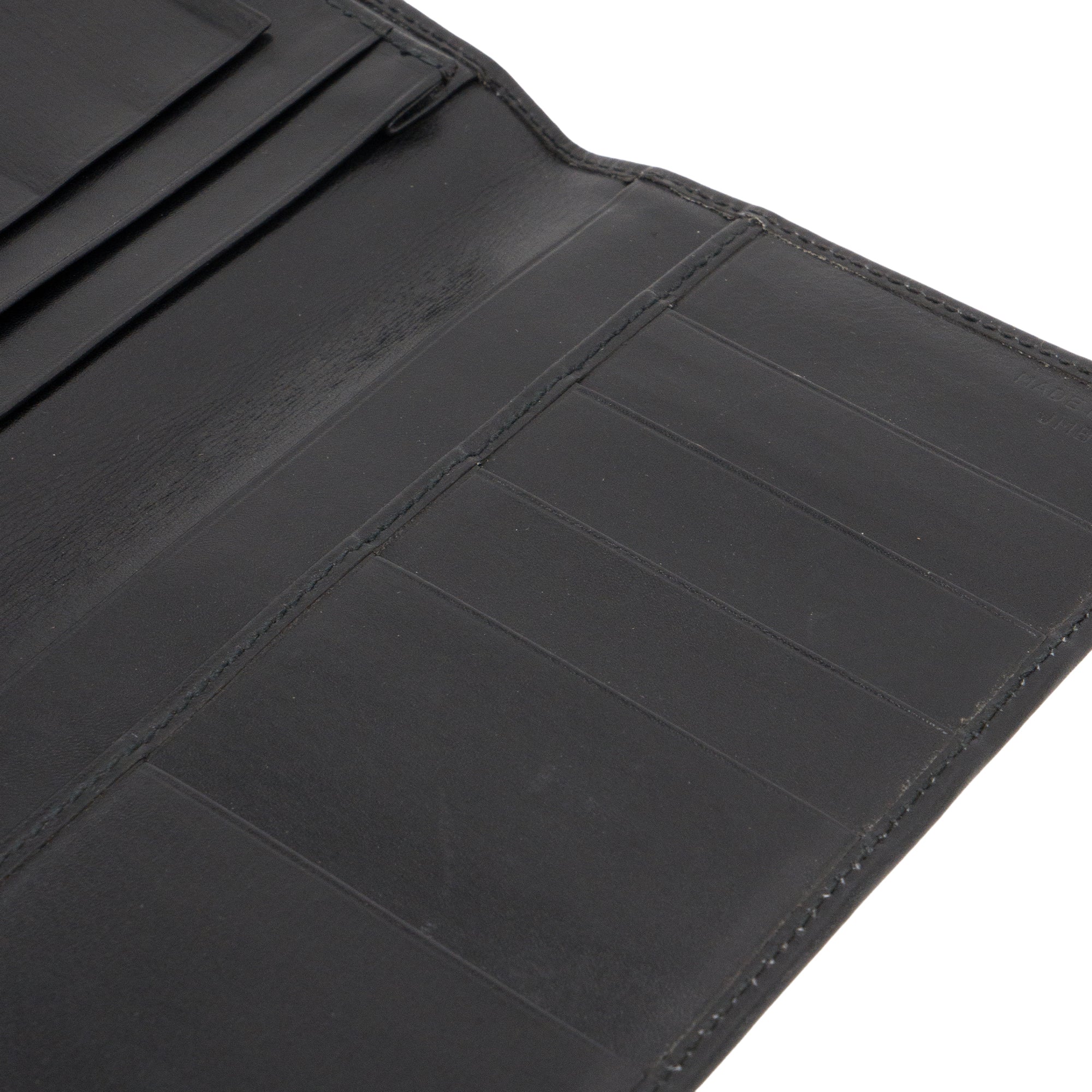CELINE - Portefeuille Celine en cuir  lisse noir vintage