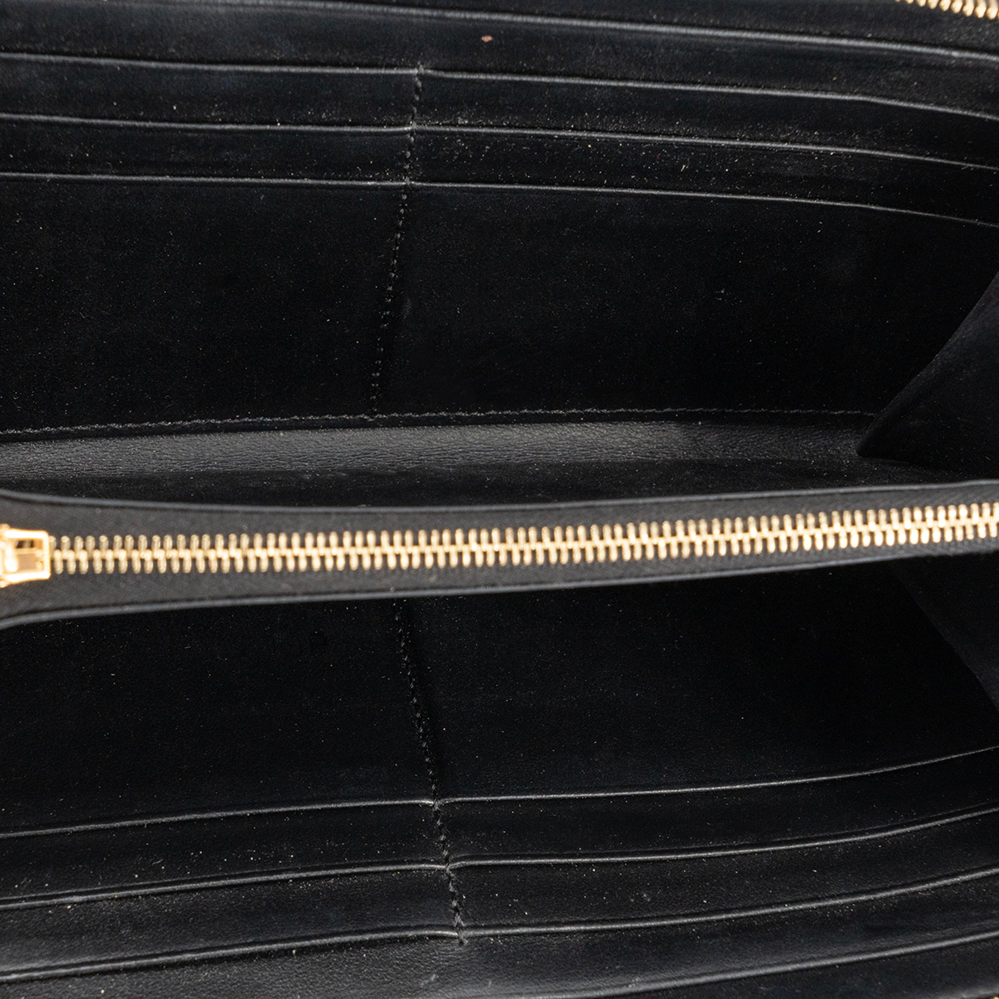 CELINE - Portefeuille long Celine en cuir grainé noir