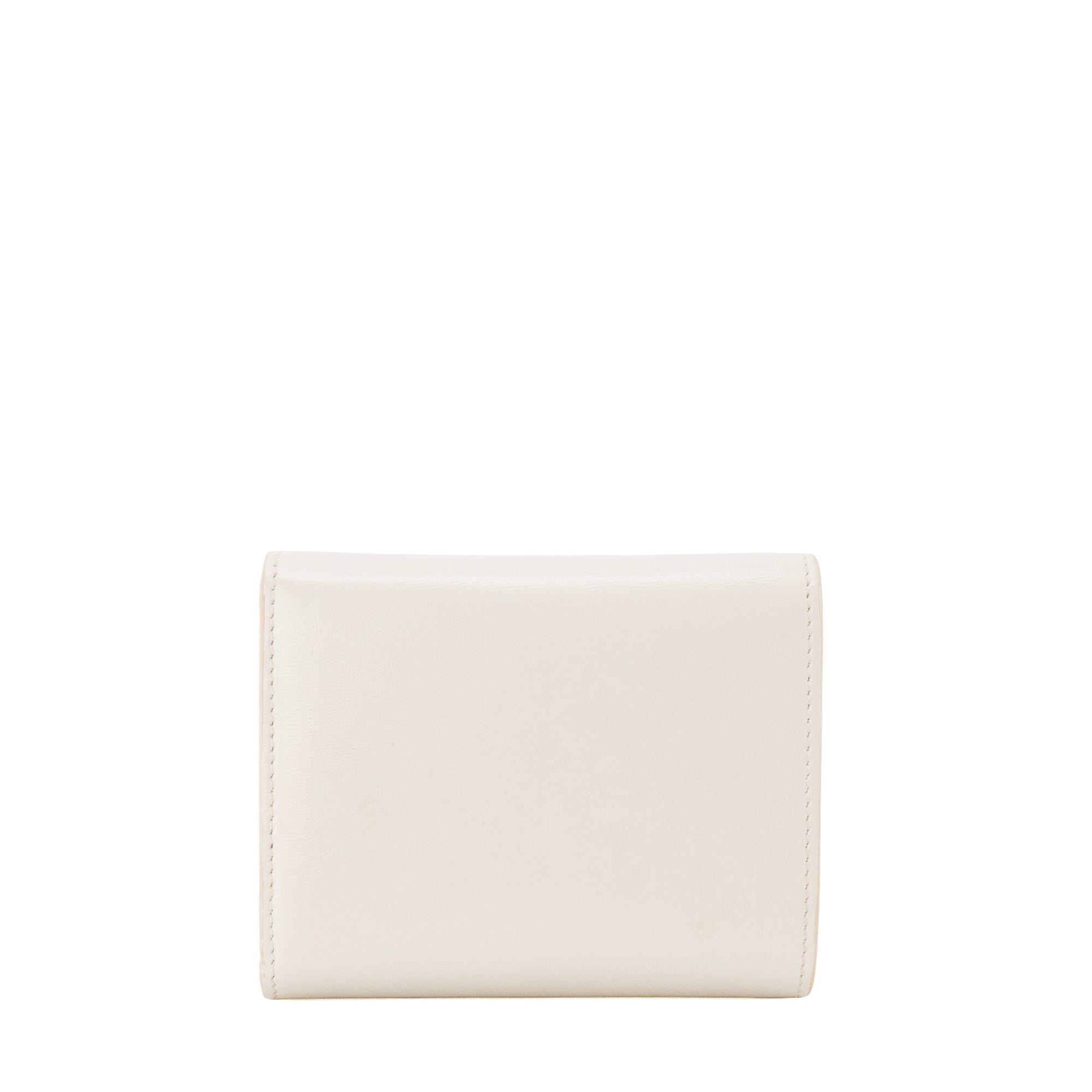 CELINE - Portefeuille Triomphe PM Celine en cuir lisse blanc écru