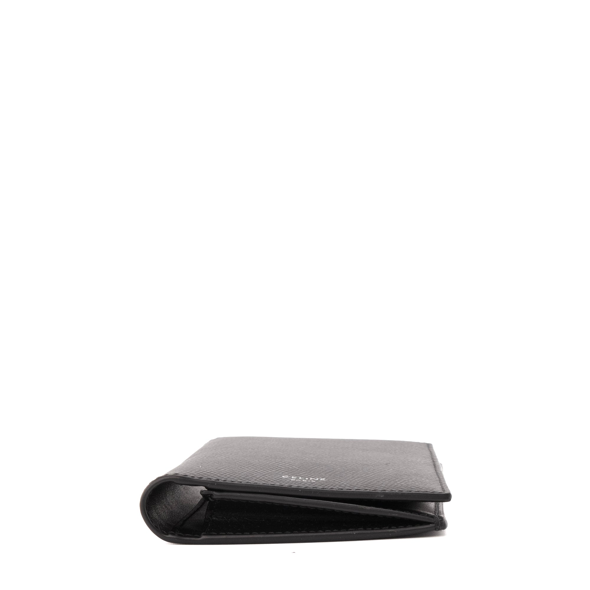 CELINE - Portefeuille Vertical Celine en cuir grainé noir