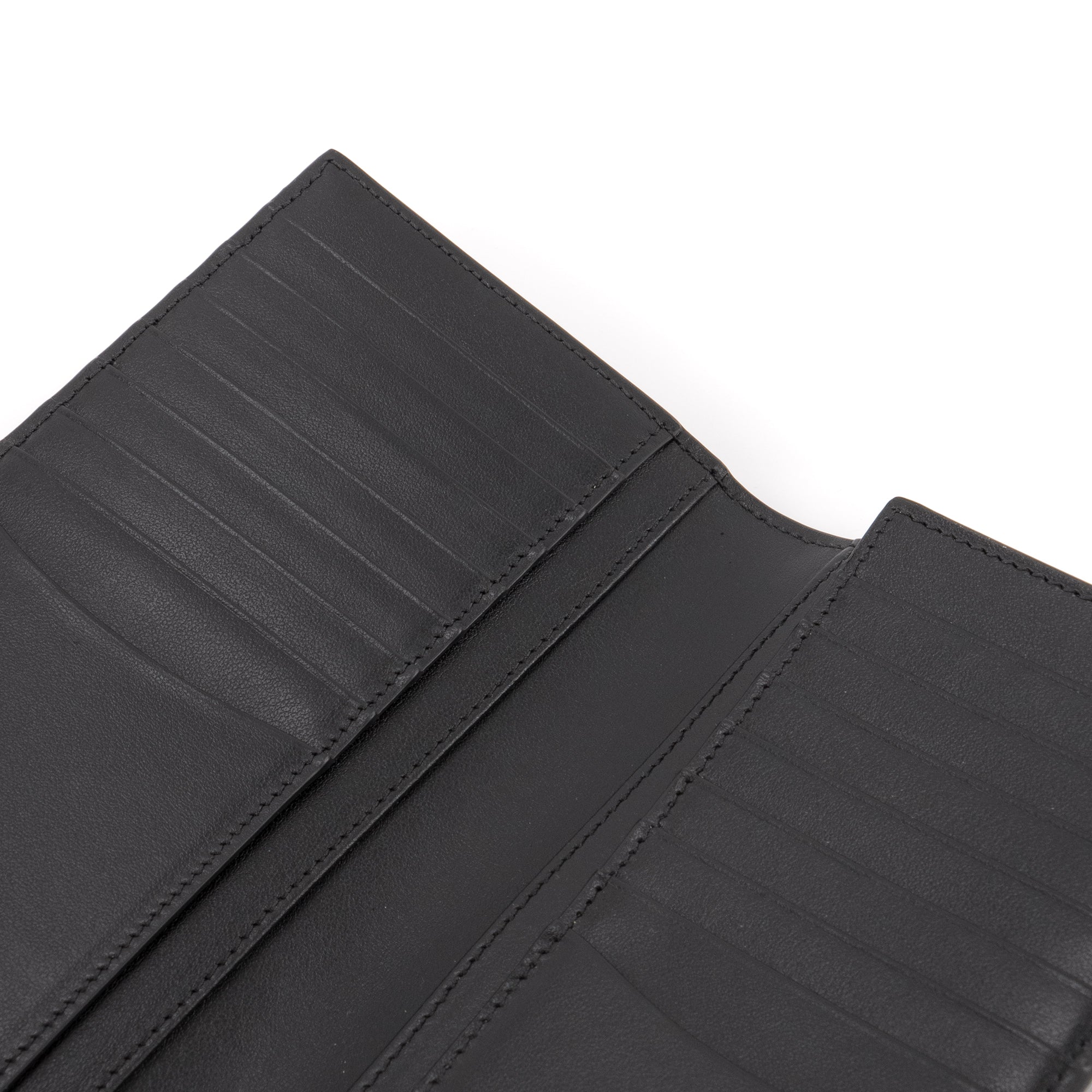 CELINE - Portefeuille Vertical Celine en cuir grainé noir