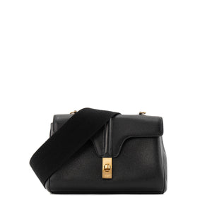 CELINE - Sac à bandoulière 16 Soft Teen Celine en cuir grainé noir