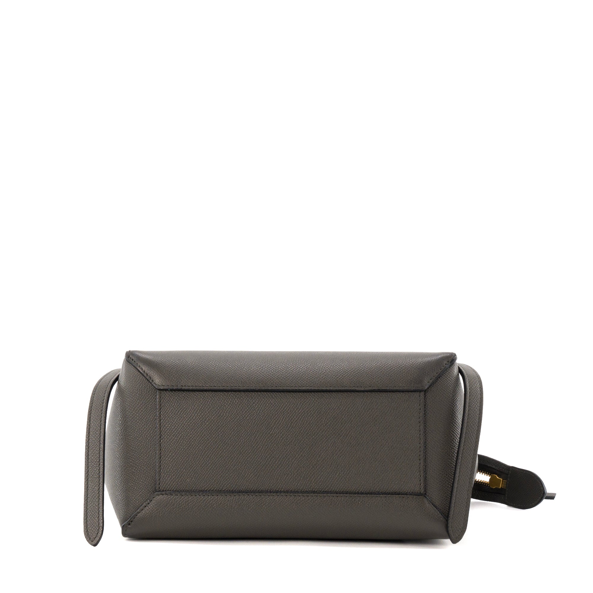 CELINE - Sac à bandoulière Belt Micro Celine en cuir grainé gris