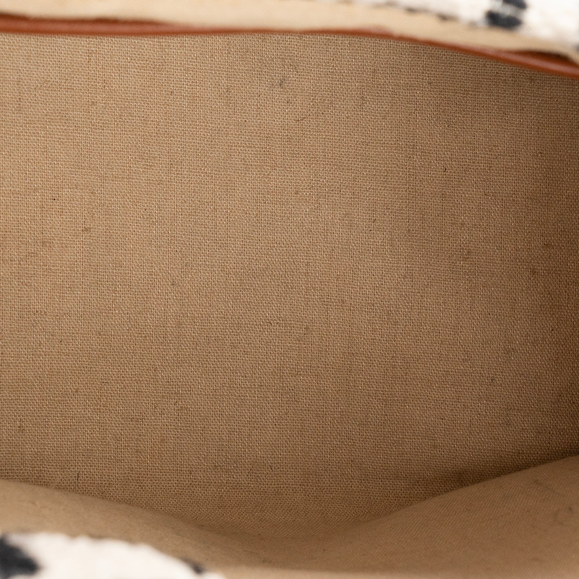 CELINE - Sac à bandoulière Cabas Thais Celine en toile beige et noire