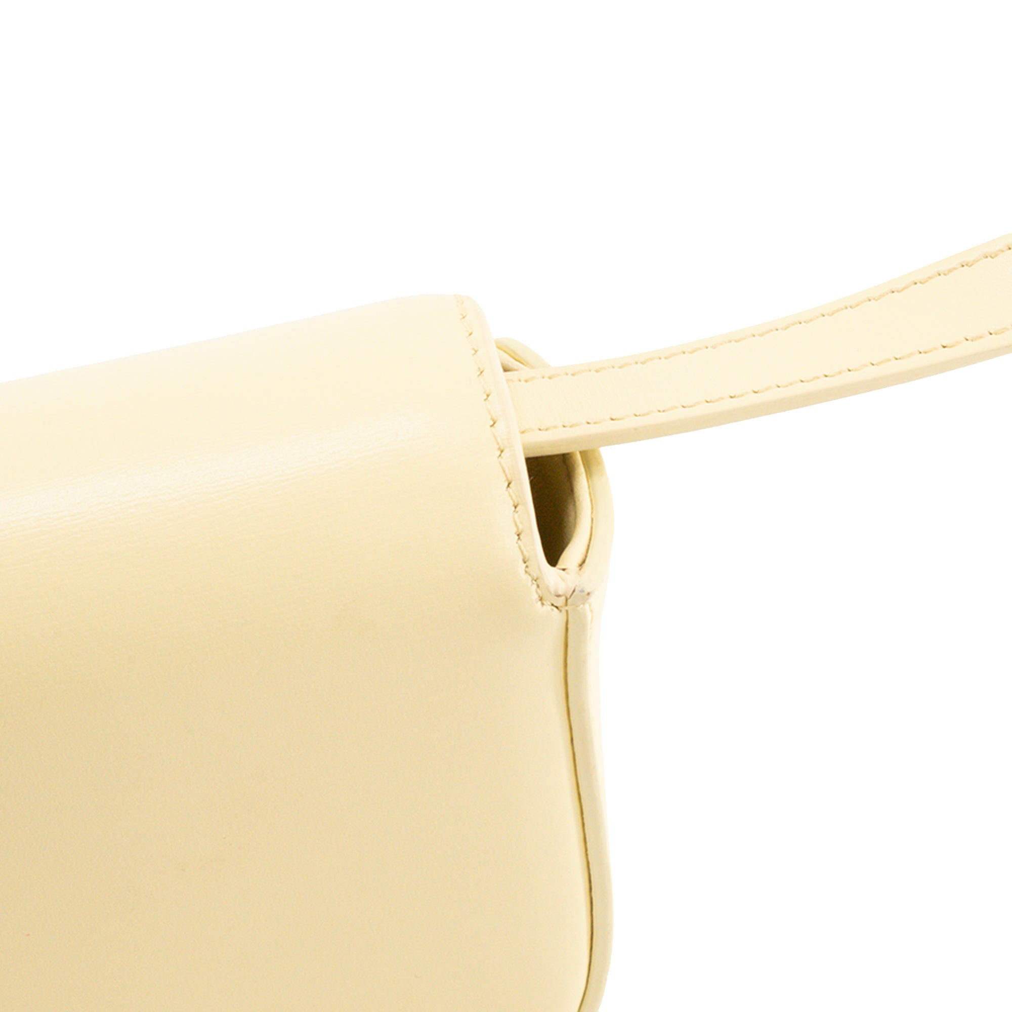 CELINE - Sac à bandoulière Claude Triomphe mini Celine en cuir lisse jaune