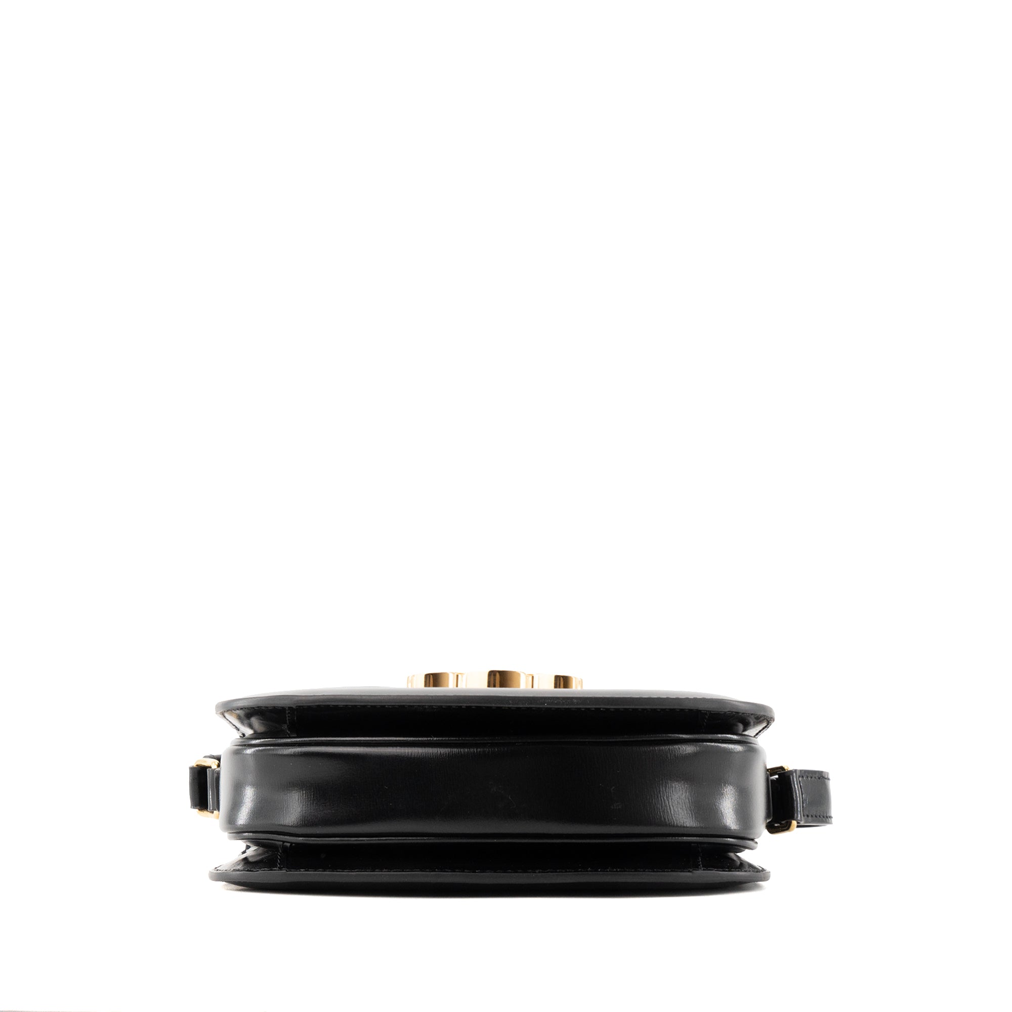 CELINE - Clea Triomphe Bag in Smooth Black Leather