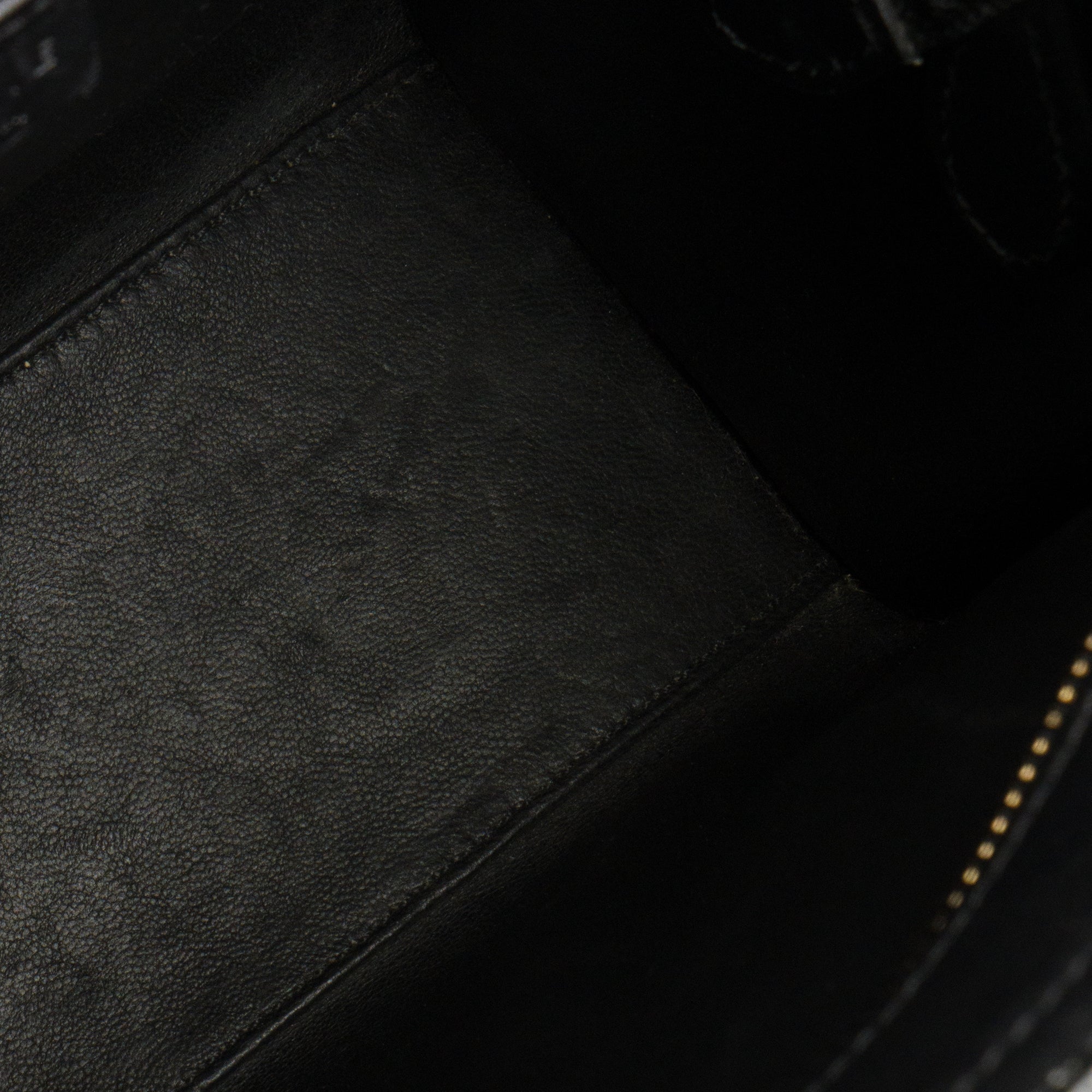CELINE - Sac à bandoulière Luggage Nano Celine en cuir grainé gris et cuir suède kaki