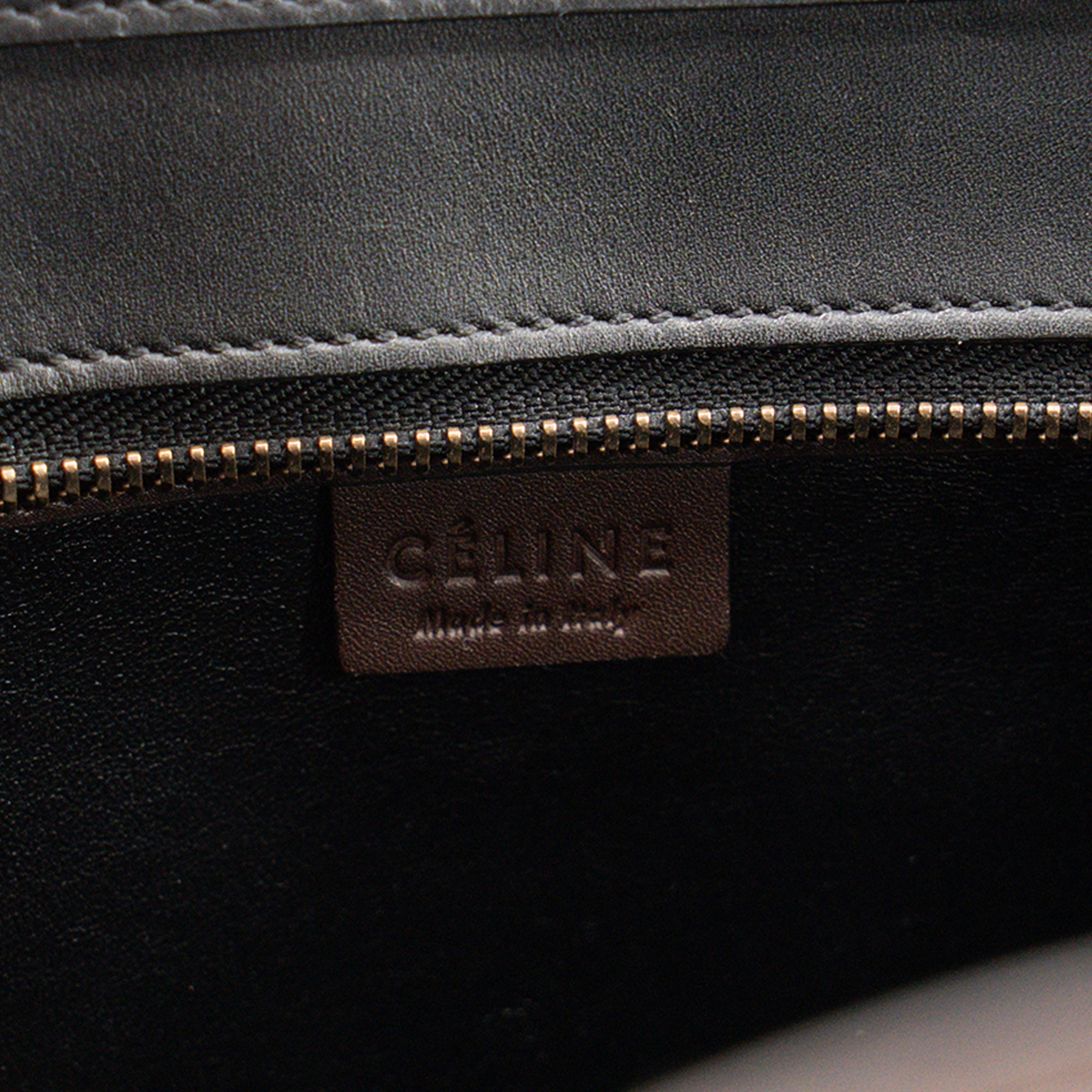 CELINE - Sac à bandoulière Luggage Nano Celine en cuir lisse bleu et cuir grainé beige