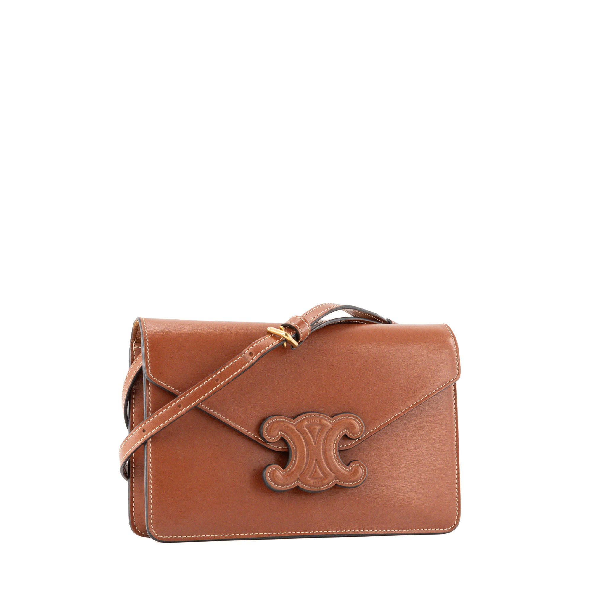 CELINE - Sac à bandoulière Margo Celine en cuir marron